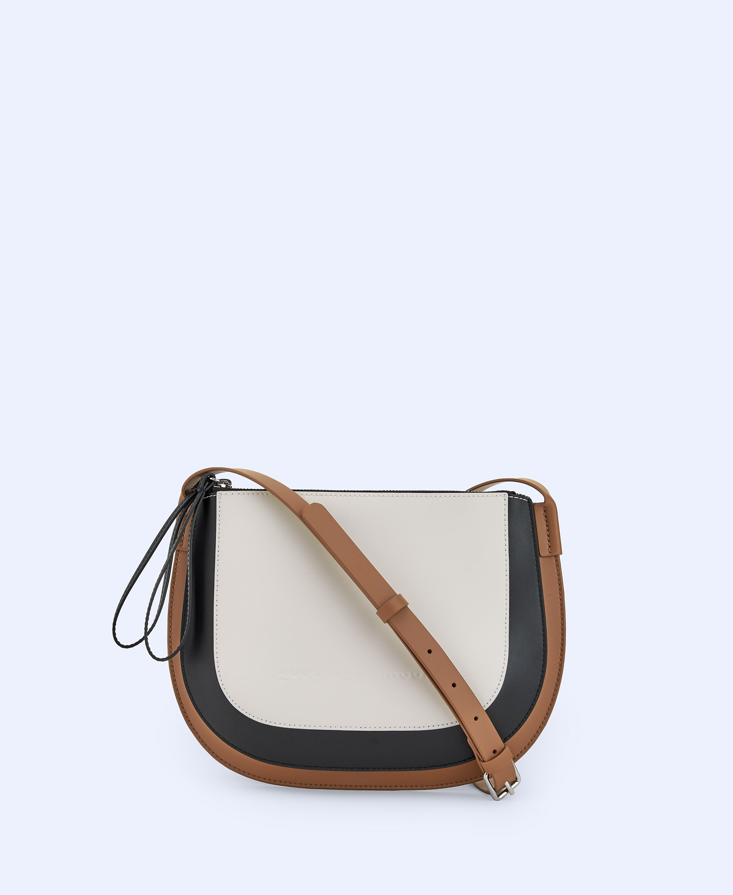 Three-colour leather shoulder bag image number 0