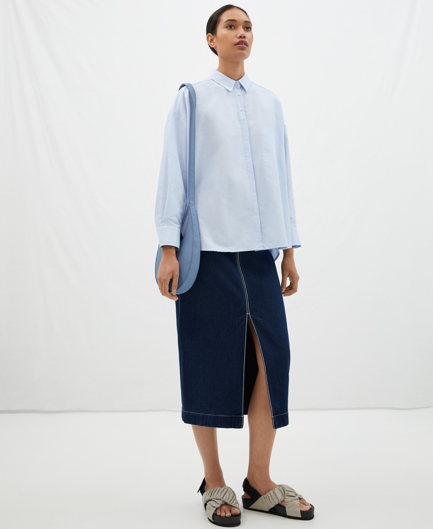 Oversize cotton shirt image number 1