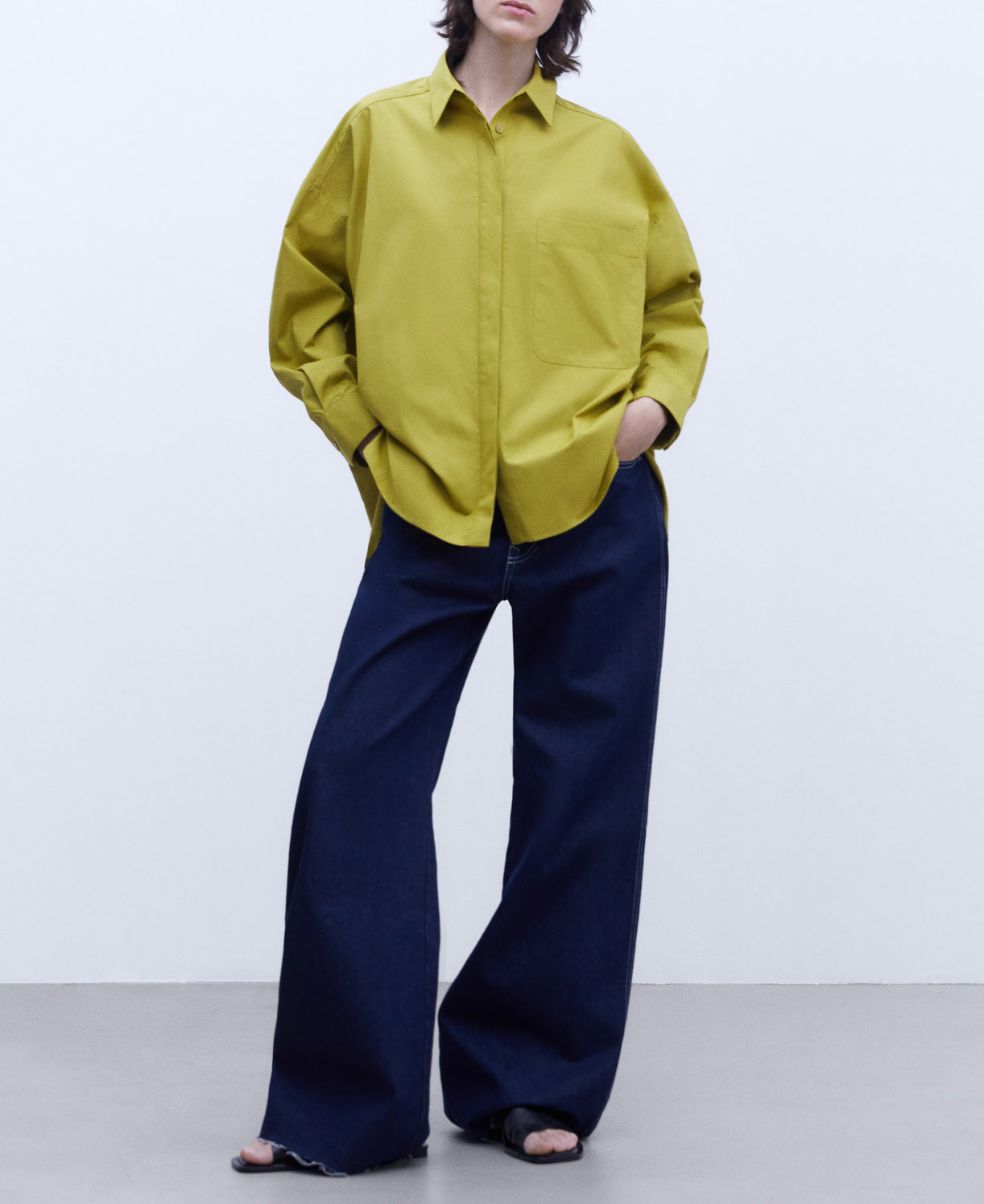 Oversize shirt in cotton image number 1