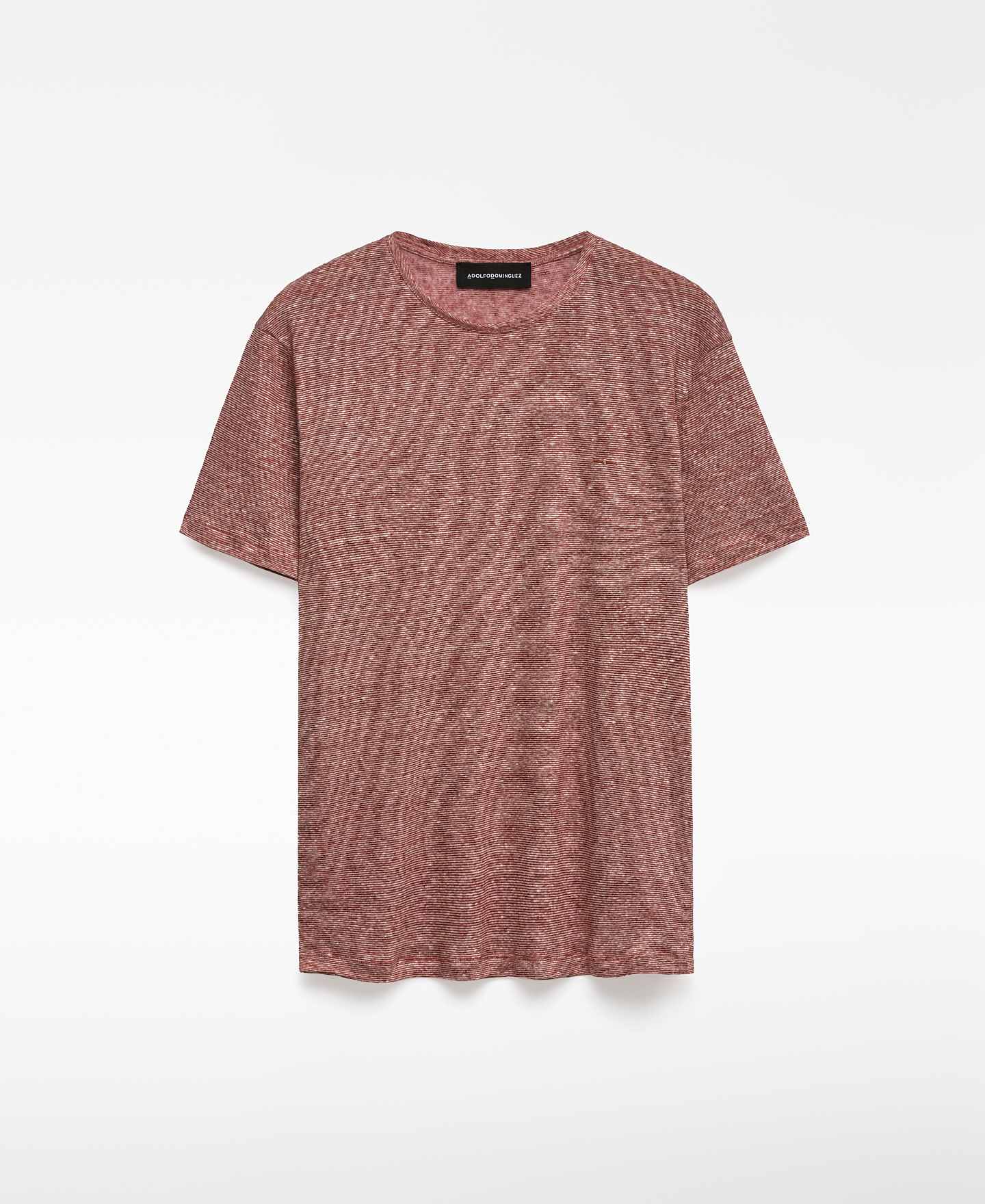 European linen structured T-shirt man image number 0