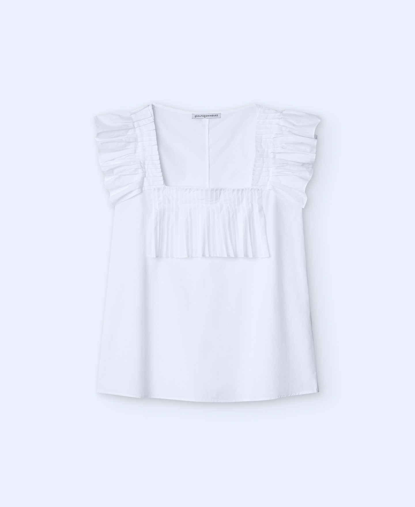 Ruffled square neckline top image number 4