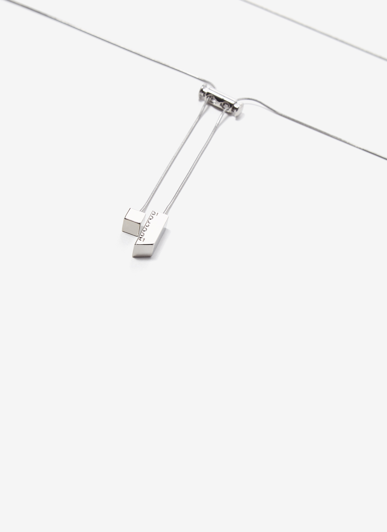 Bicolour necklace with irregular pendant image number 2