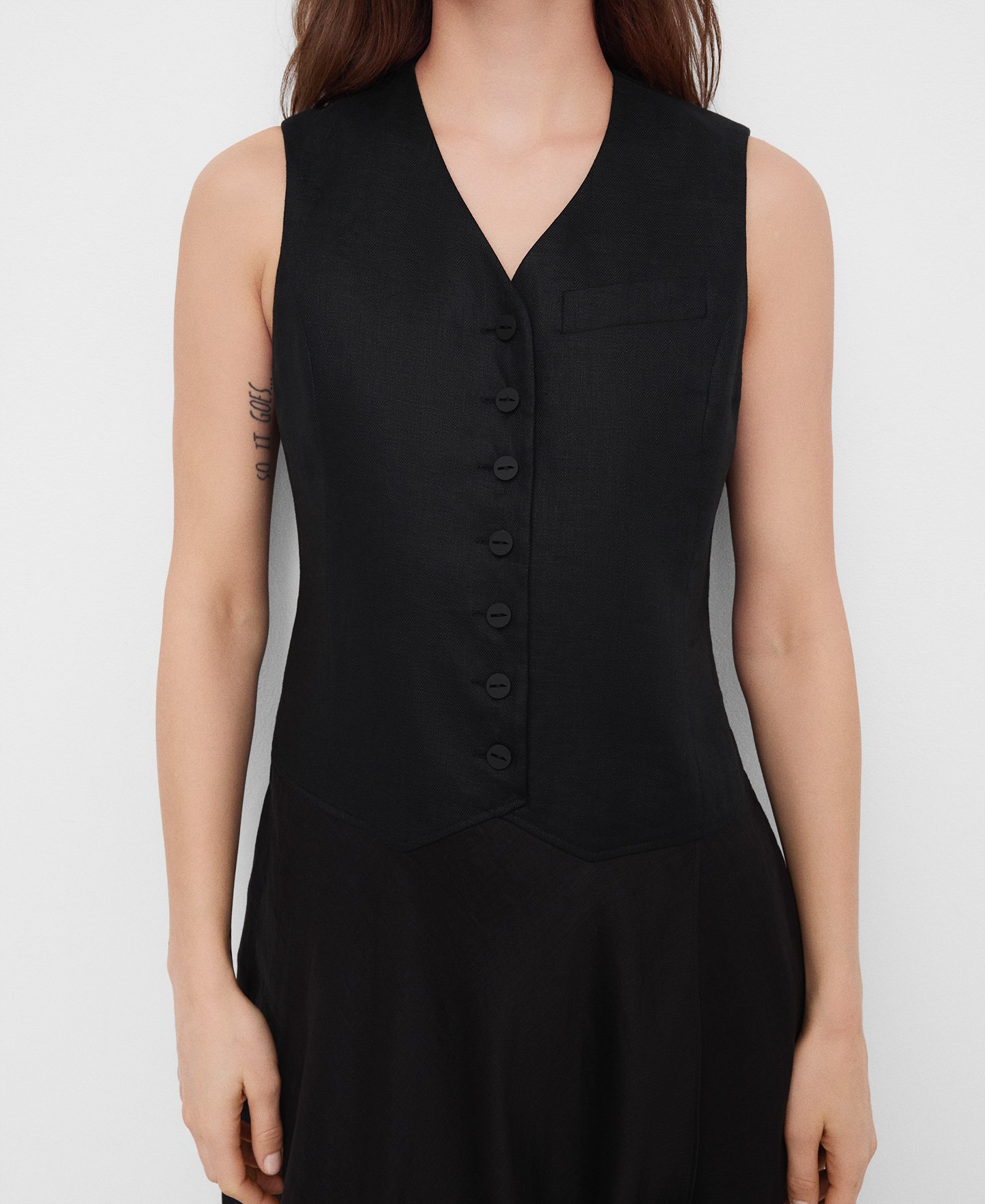 Vestido colete combinado image number 3