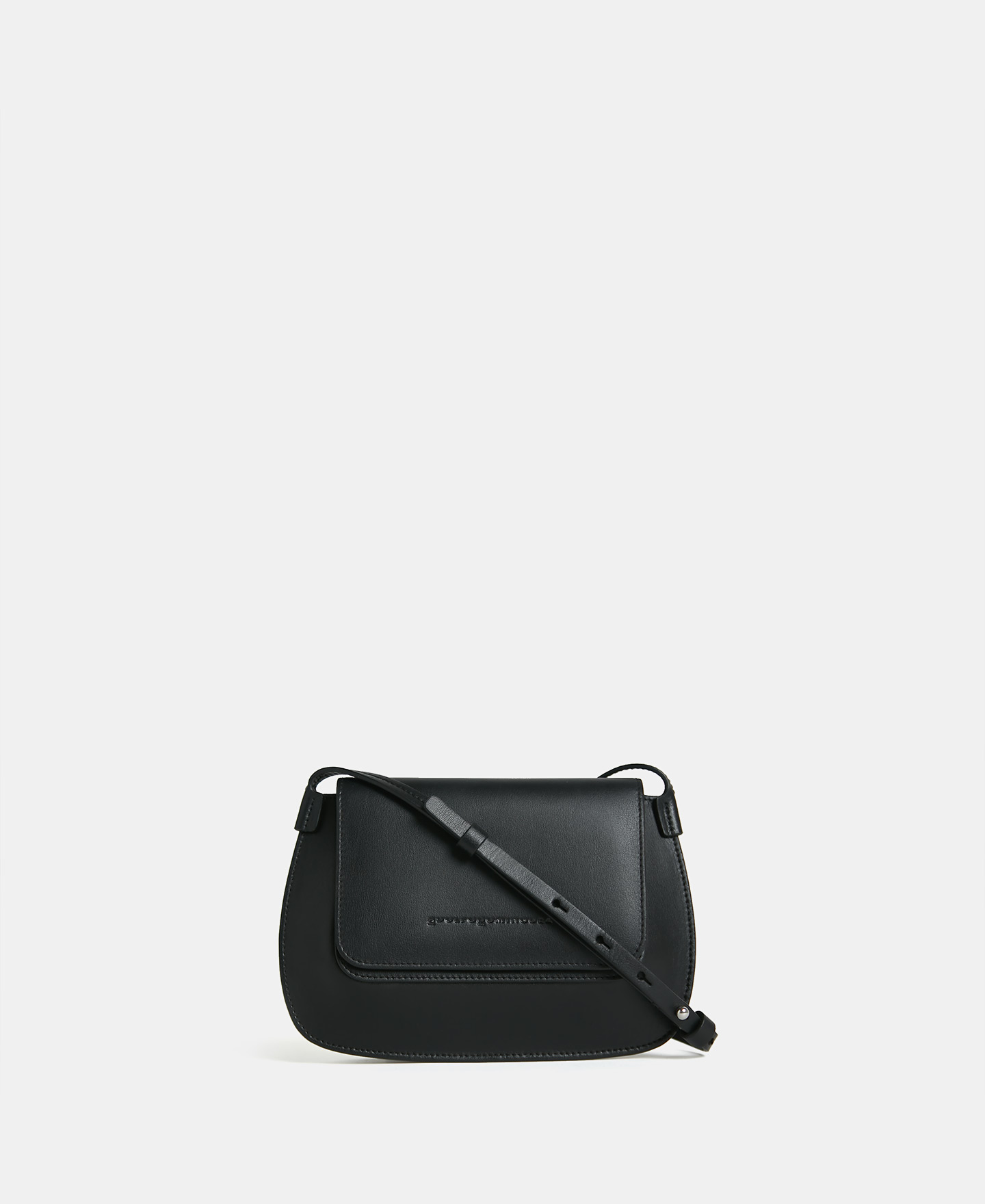 Mini flat shoulder bag in vachetta image number 0