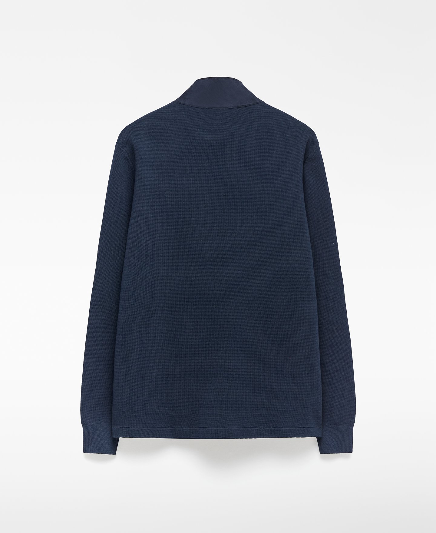 Faux suede and knit cardigan man image number 5