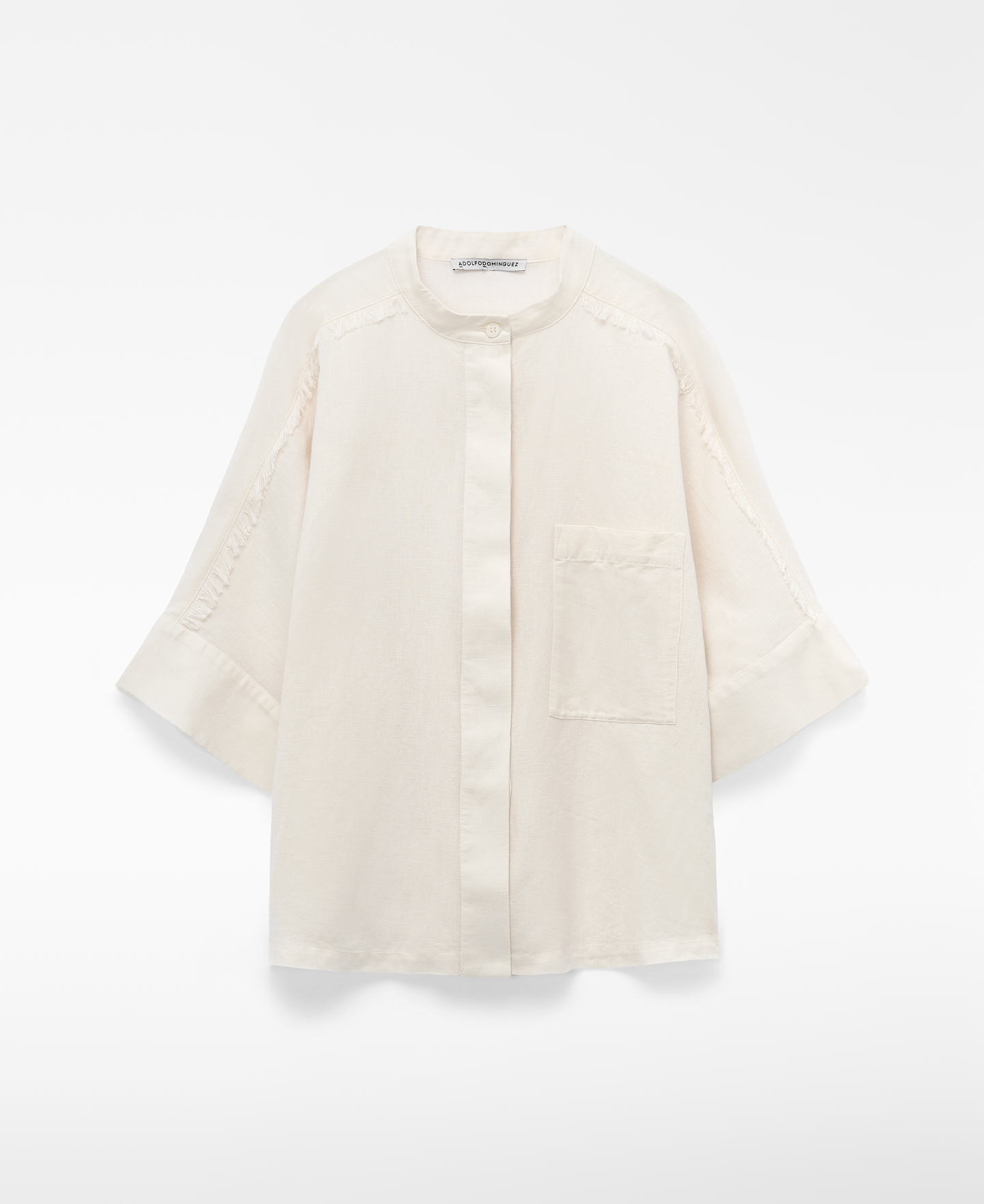Fringed oversize shirt image number 4