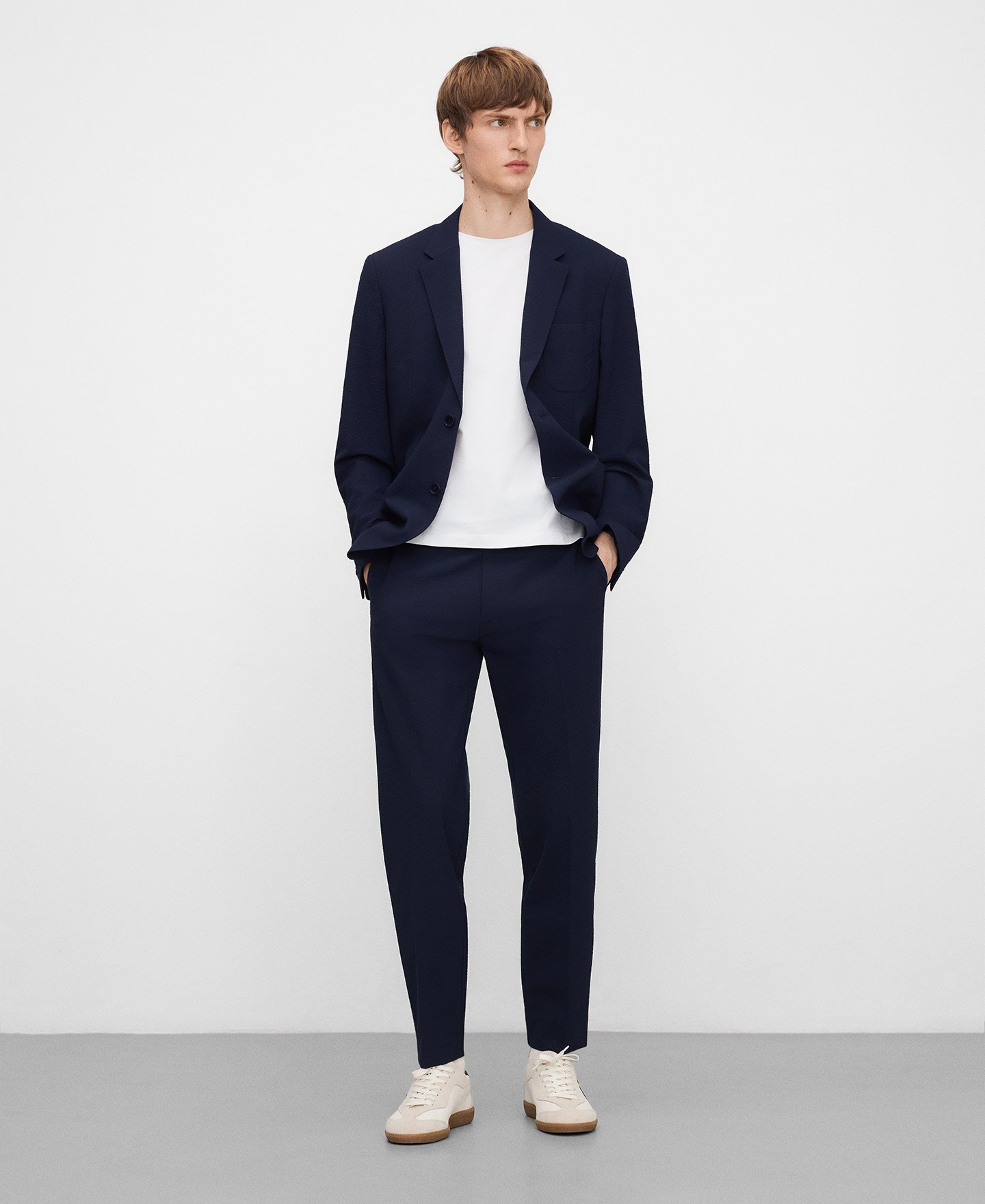 Blazer sastre seersucker hombre image number 4