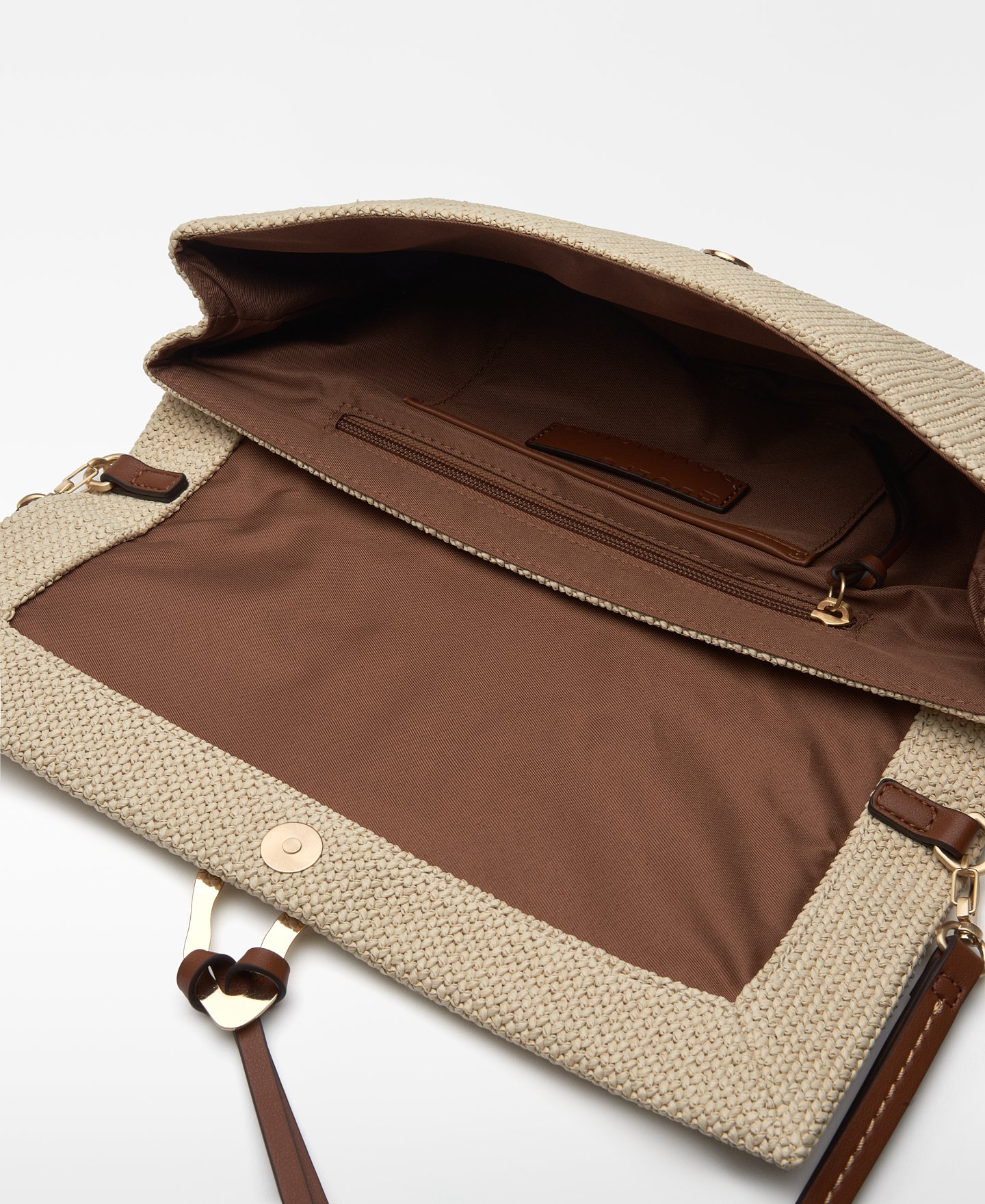 Raffia-textured handbag woman image number 3