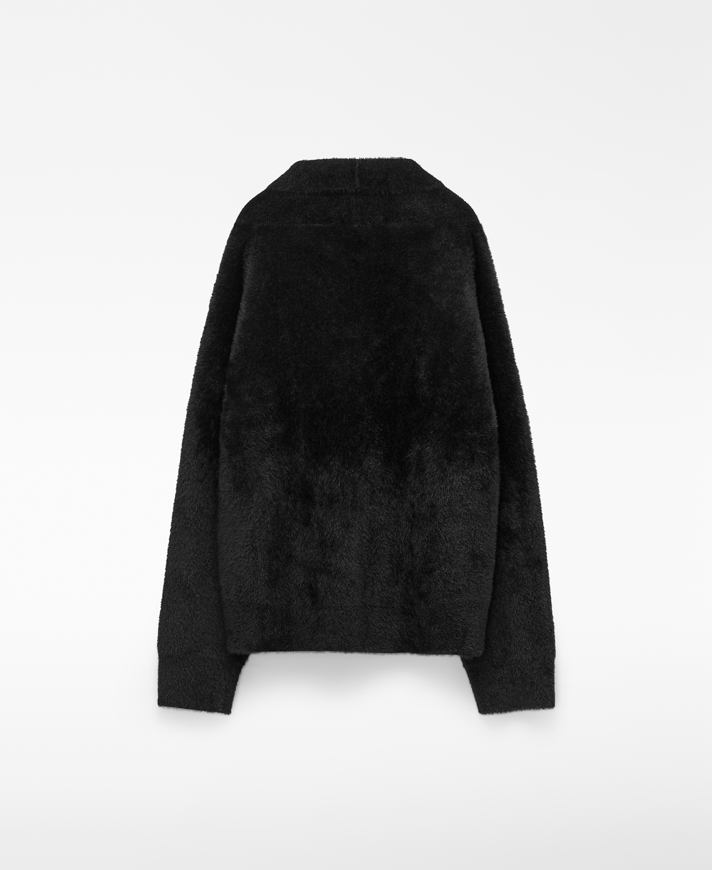 Faux fur cross-over cardigan image number 1
