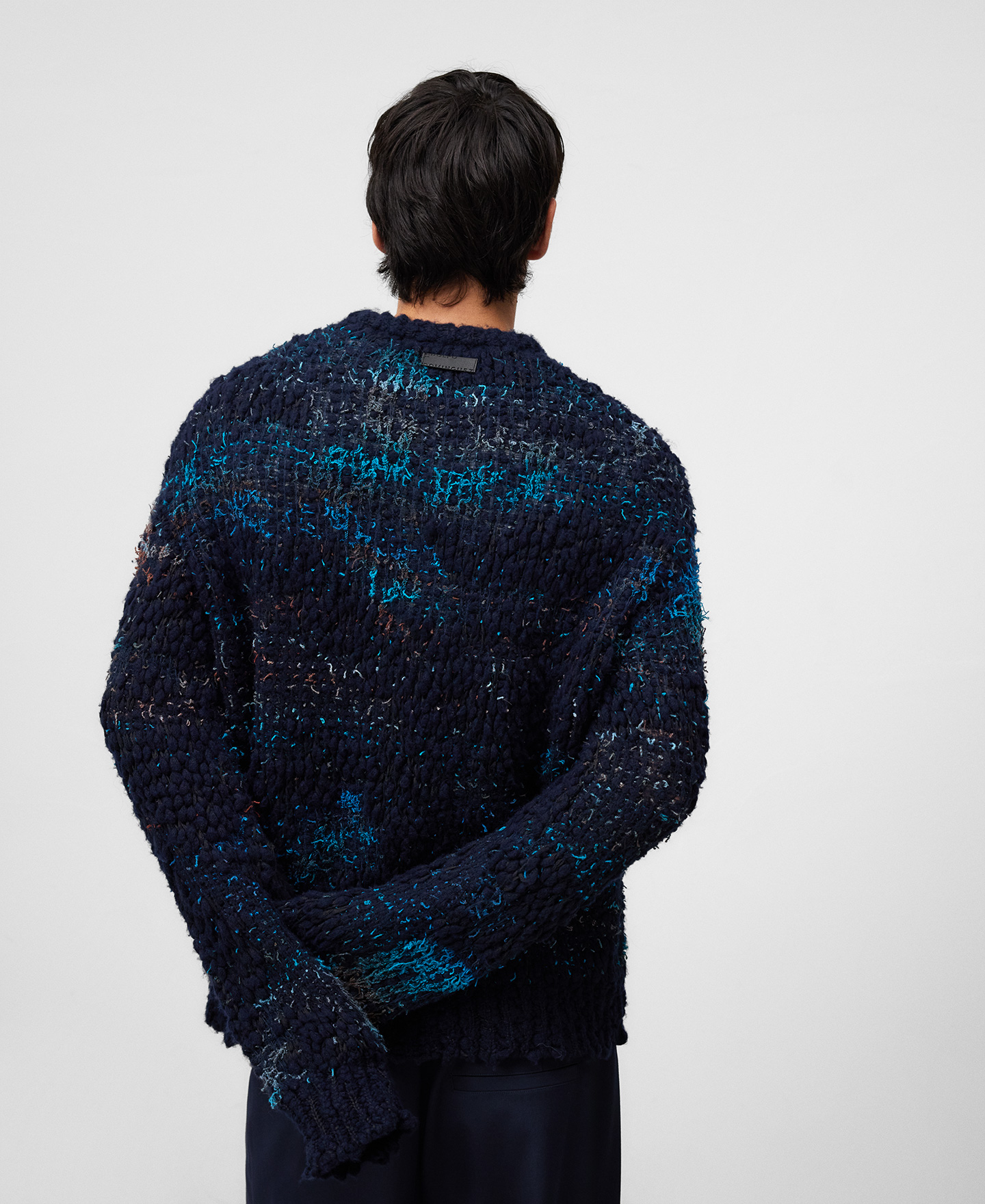 Jersey punto jacquard textura hombre image number 2