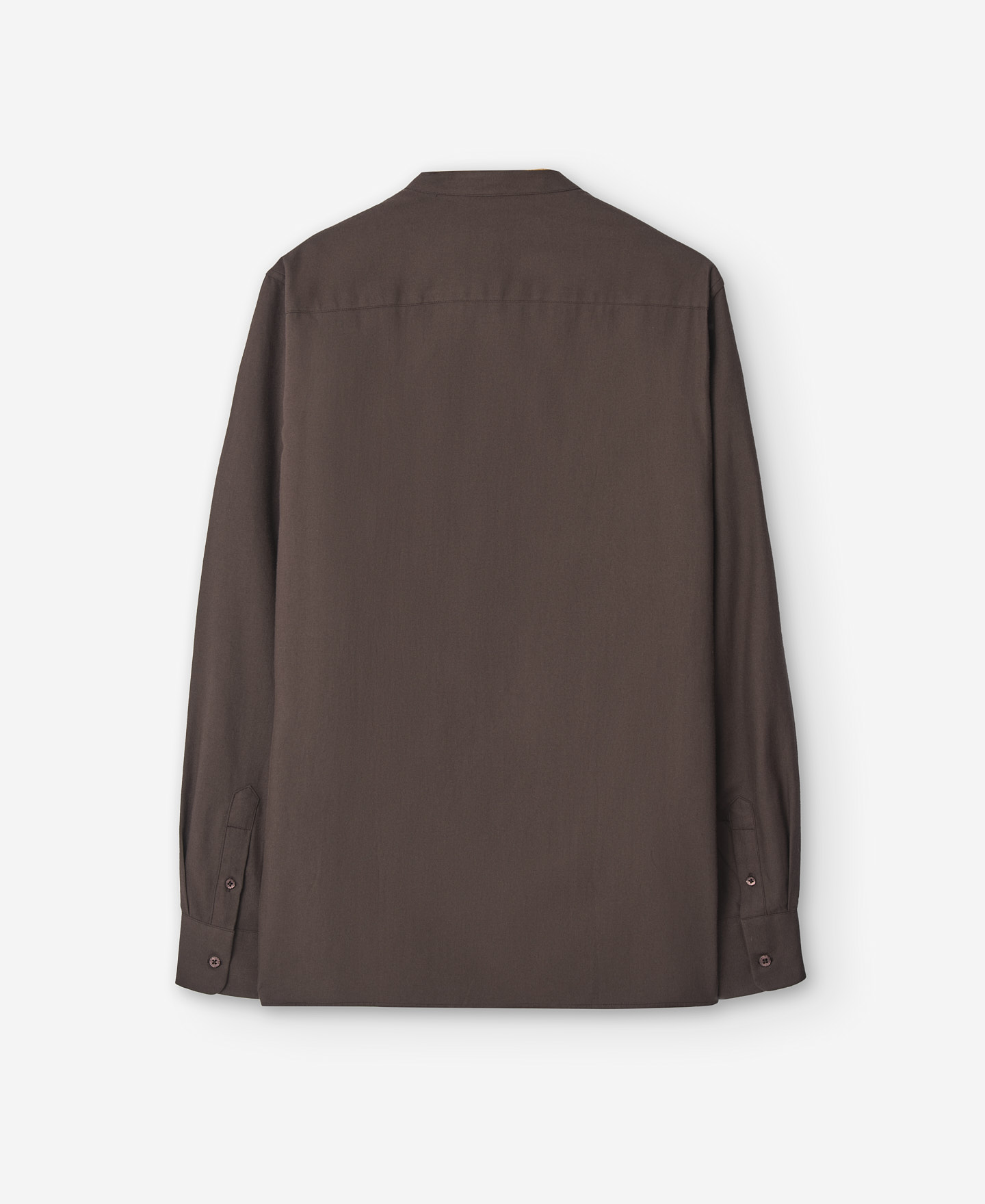 Brown Mandarin collar shirt for men image number 5