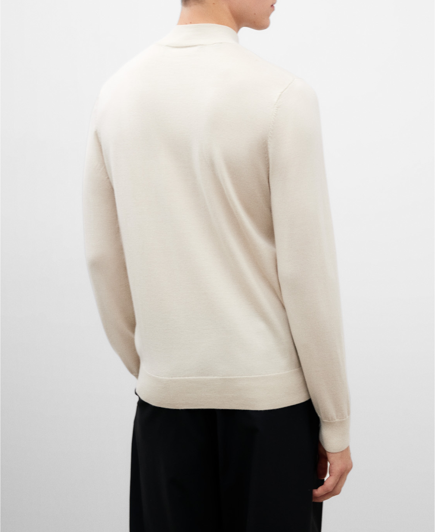Merino wool perkins collar sweater men image number 2