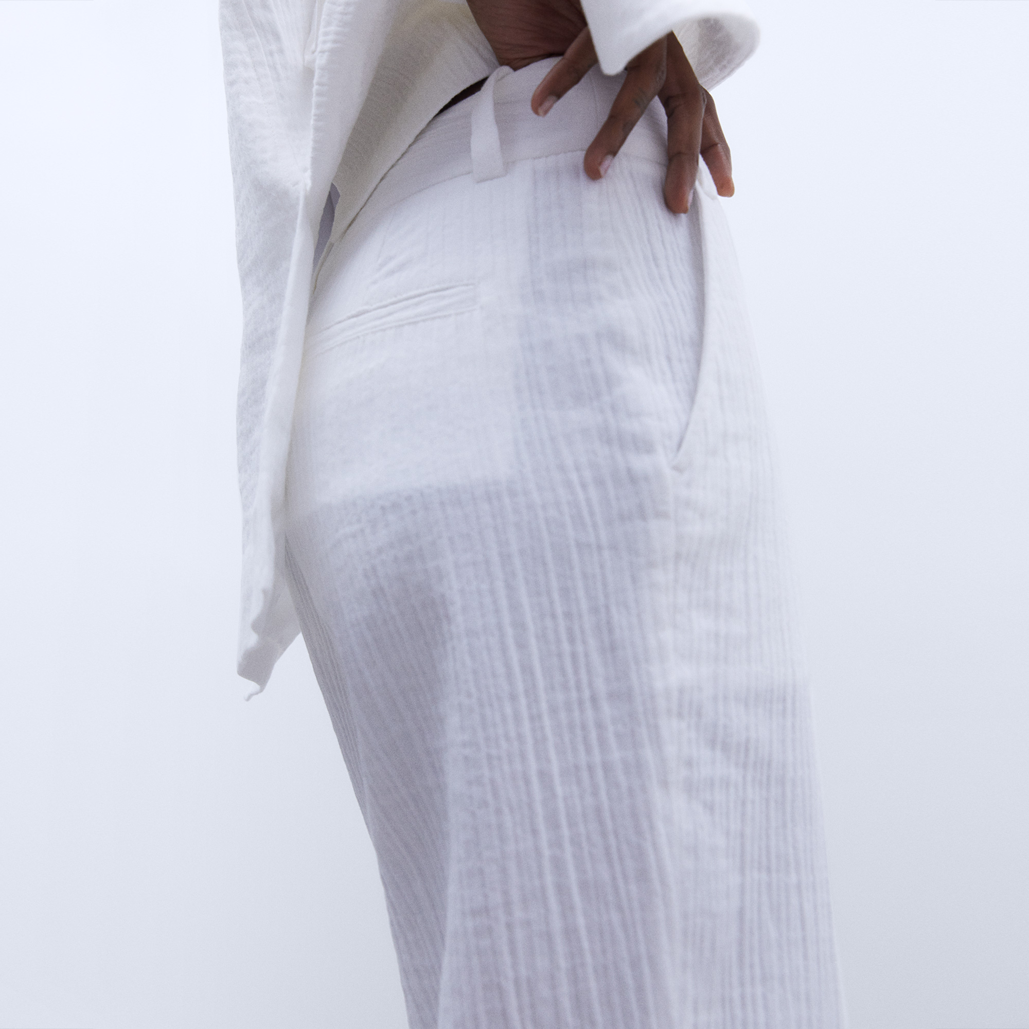 Straight fit tailored trousers image number 3