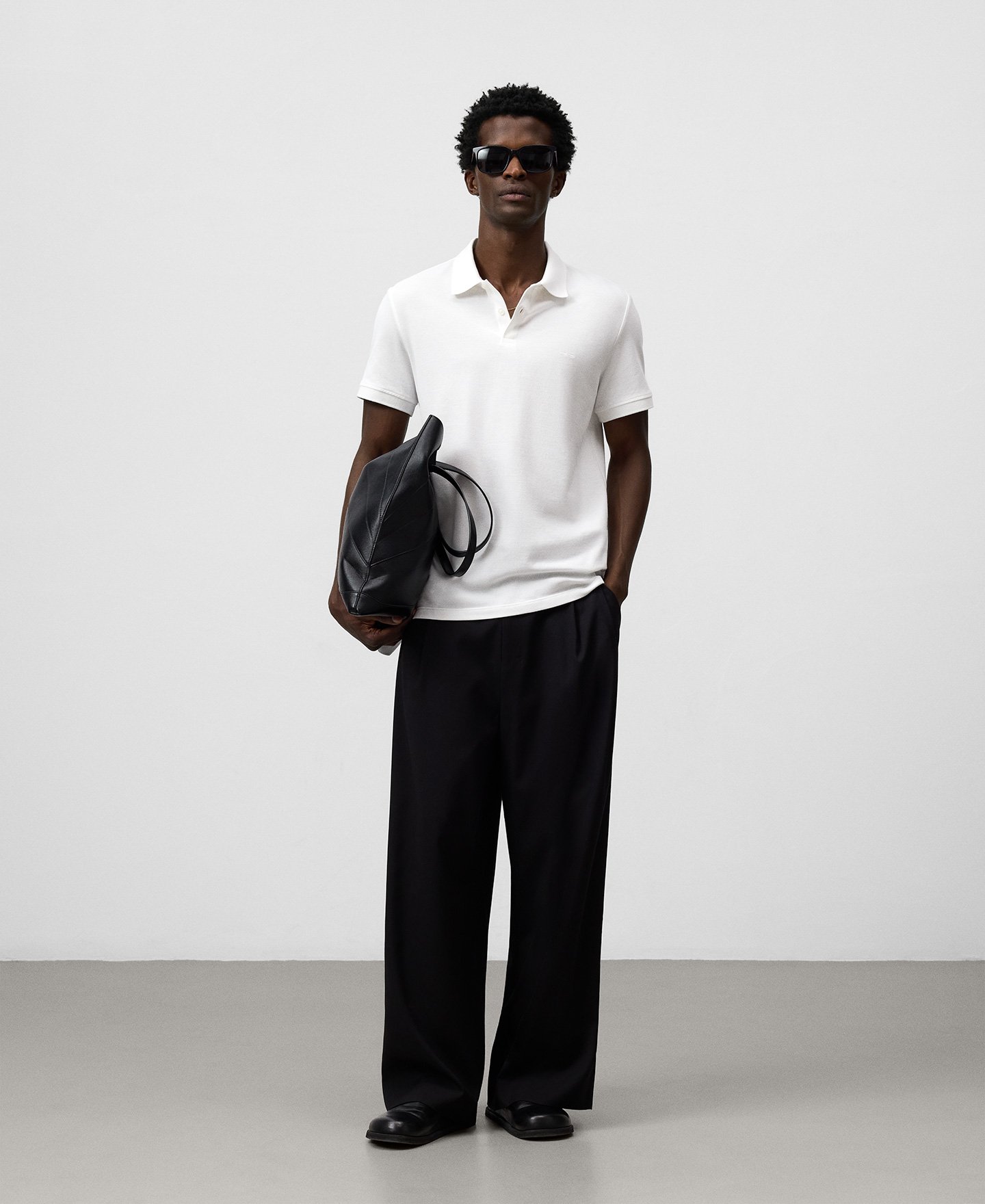 Organic cotton piqué polo shirt man image number 1