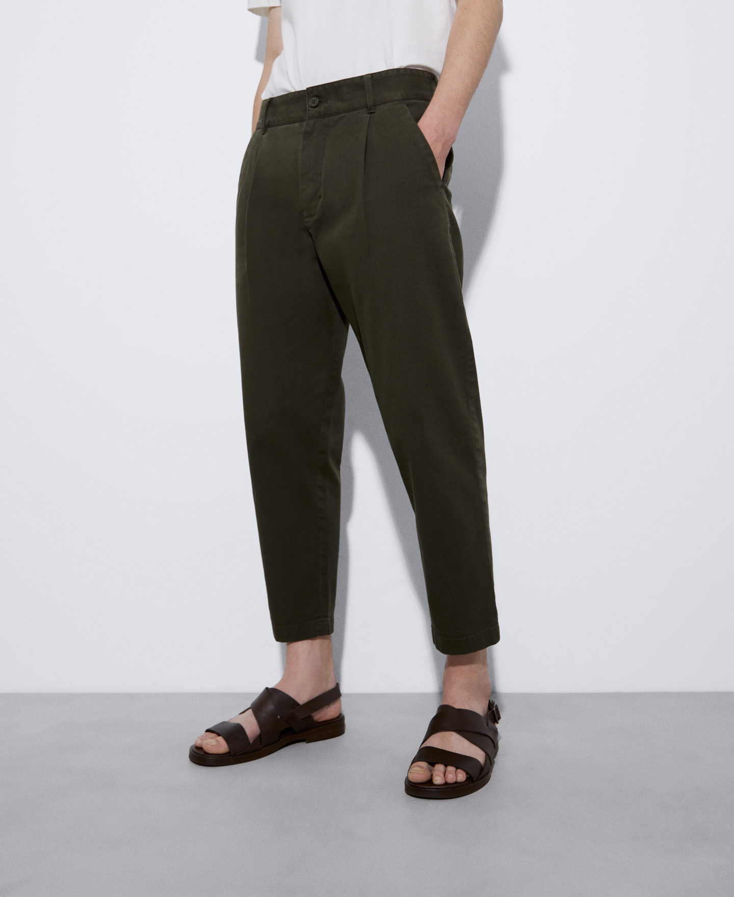 Carrot silhouette darts trousers image number 0