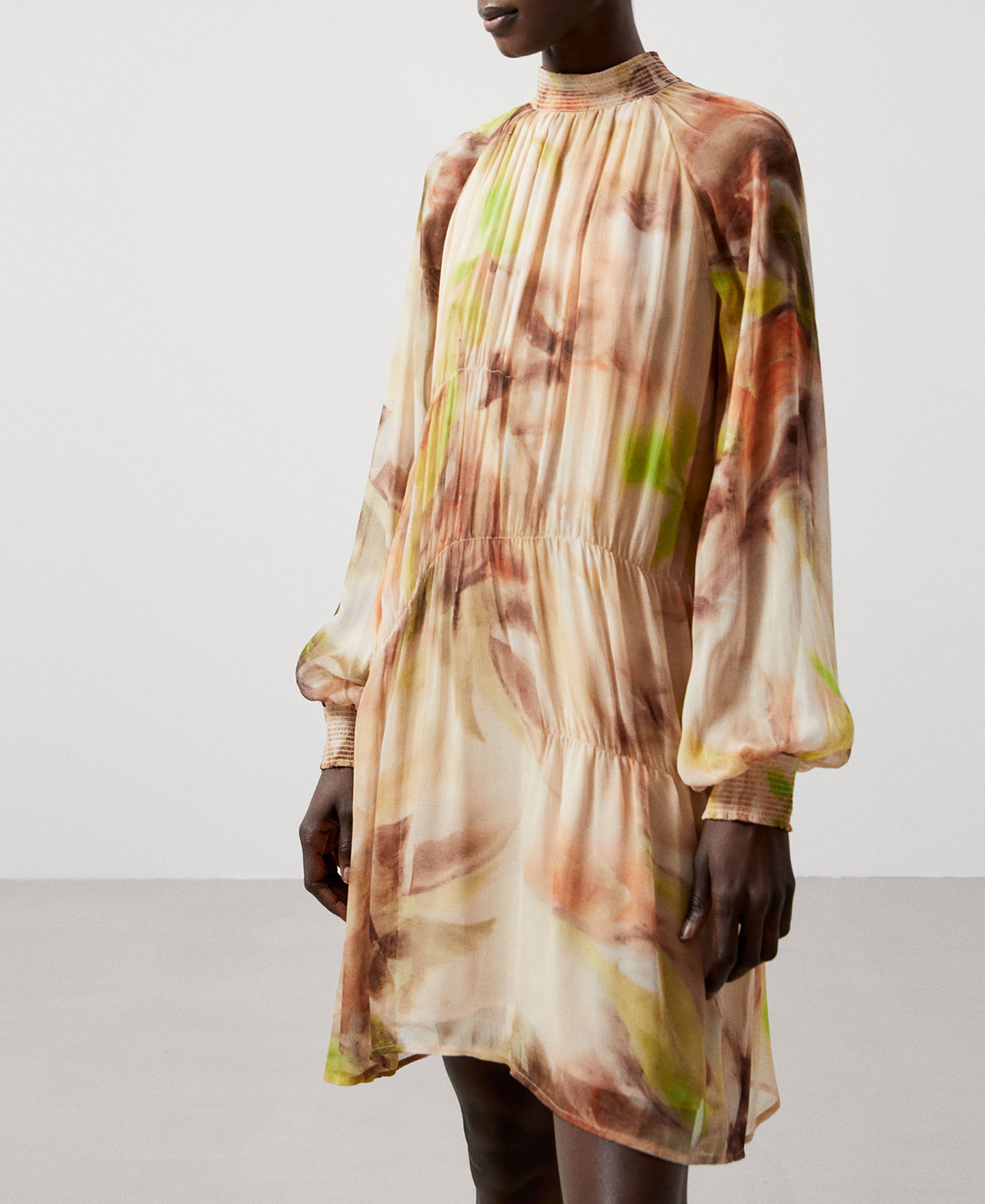 Short print dress A line image number 0