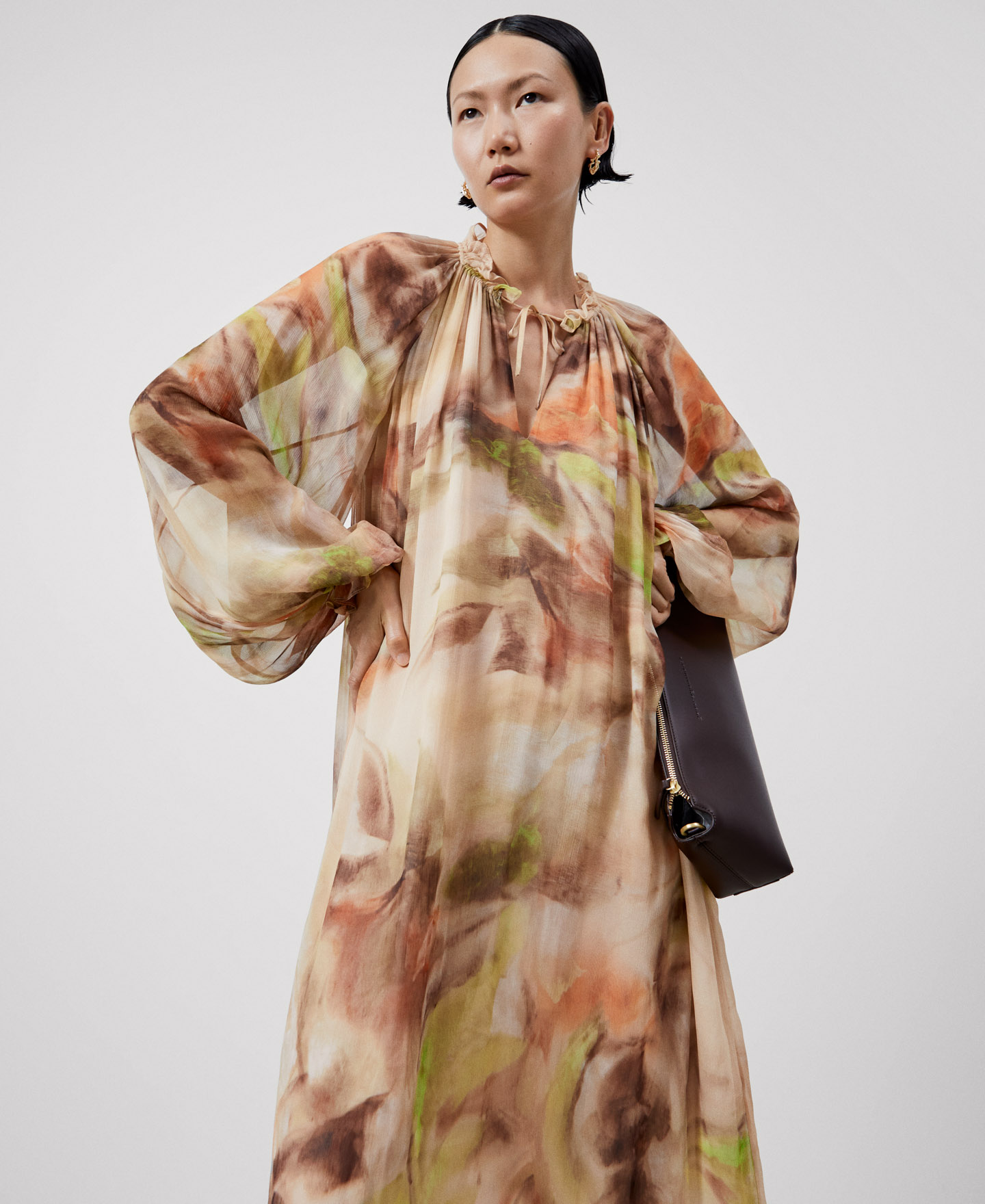 Print midi dress image number 0