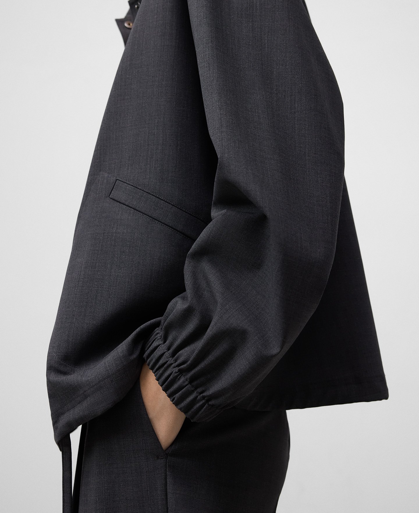 Overshirt with adjustable hem woman image number 3