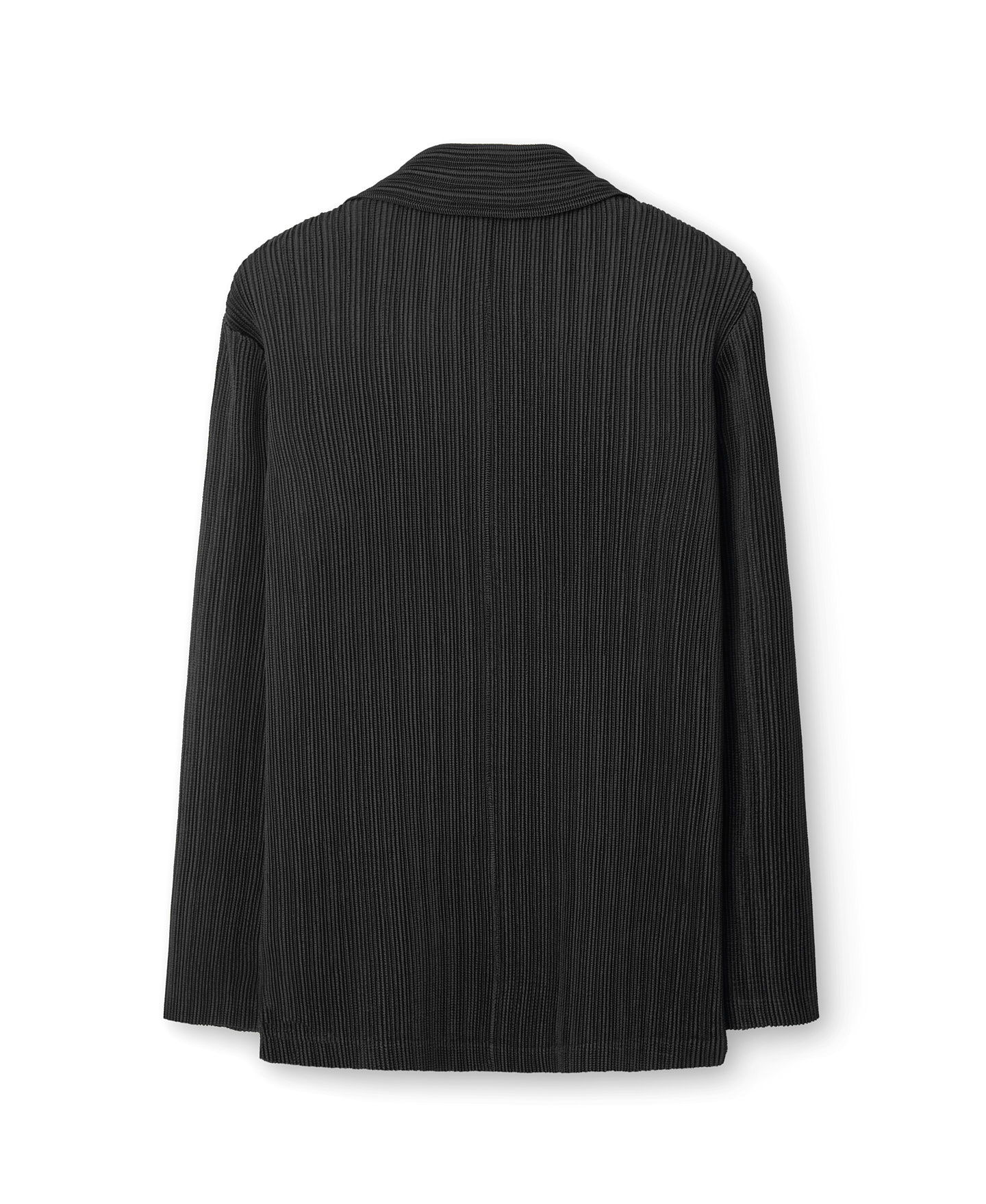 Black crinkle blazer man image number 6