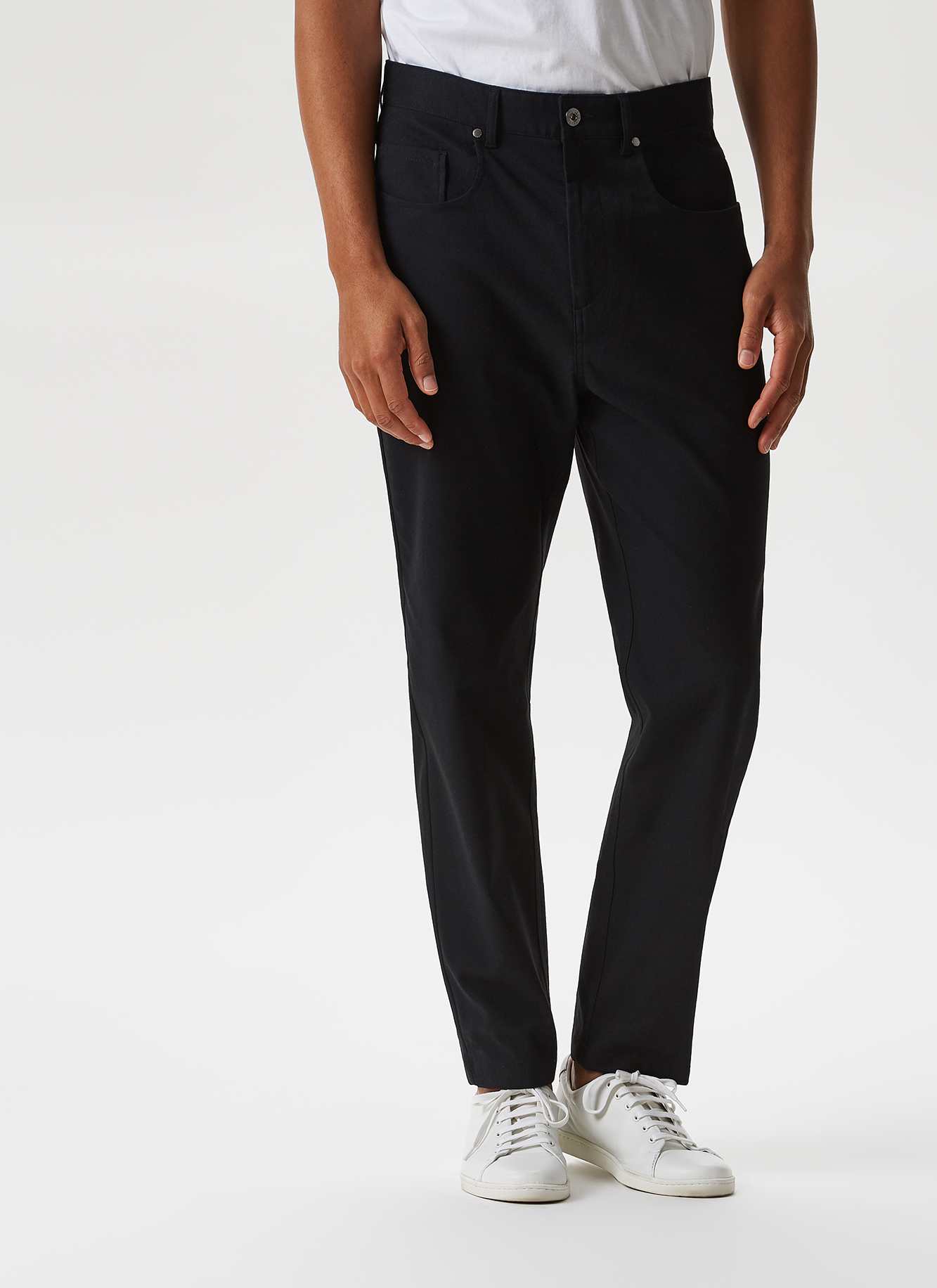 Five pockets elastic denim trousers image number 0