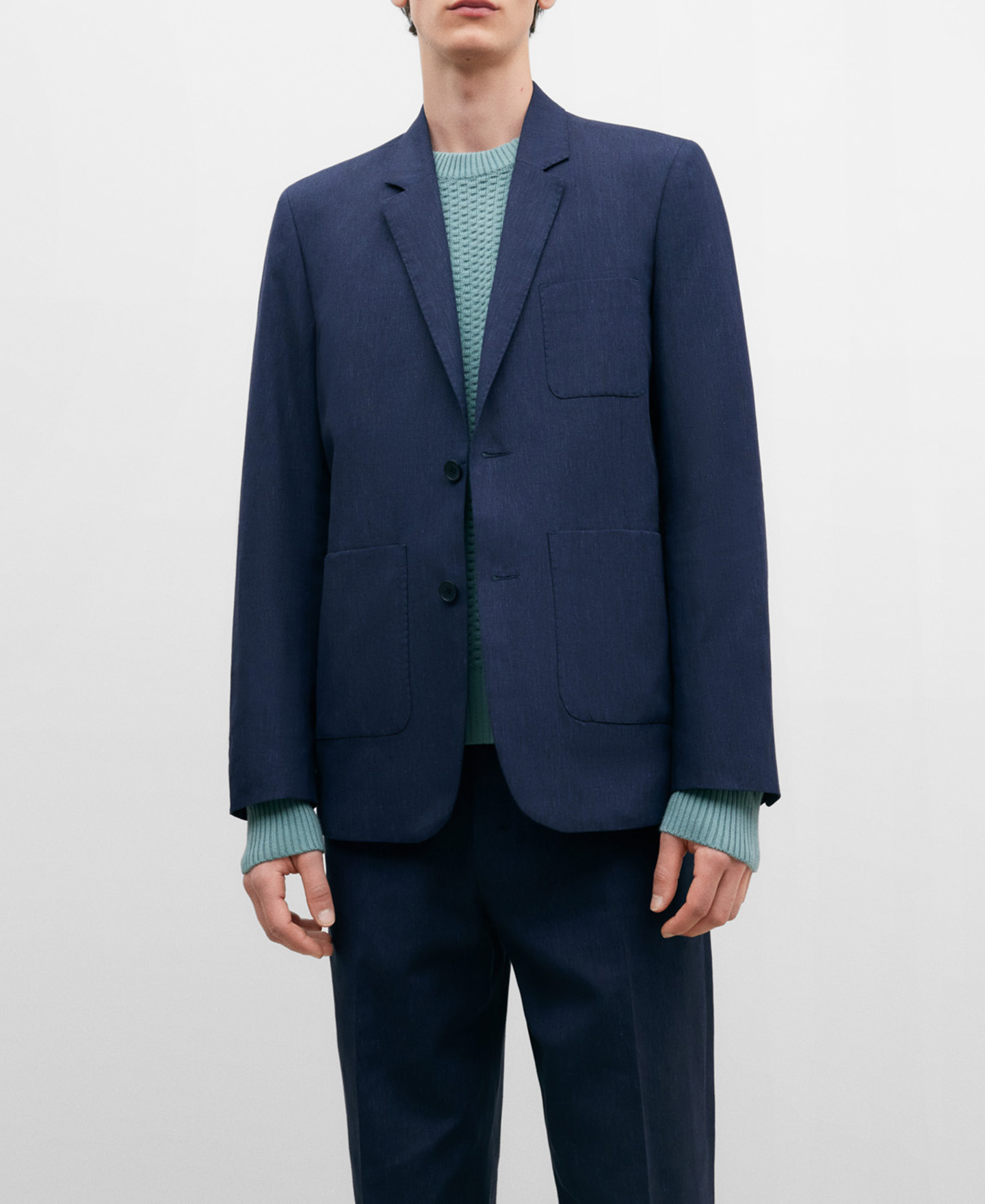 Blazer en lin et coton image number 0
