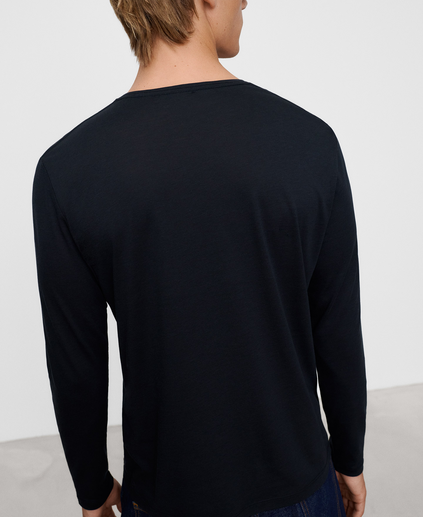 Cotton and lyocell regular fit T-shirt image number 2