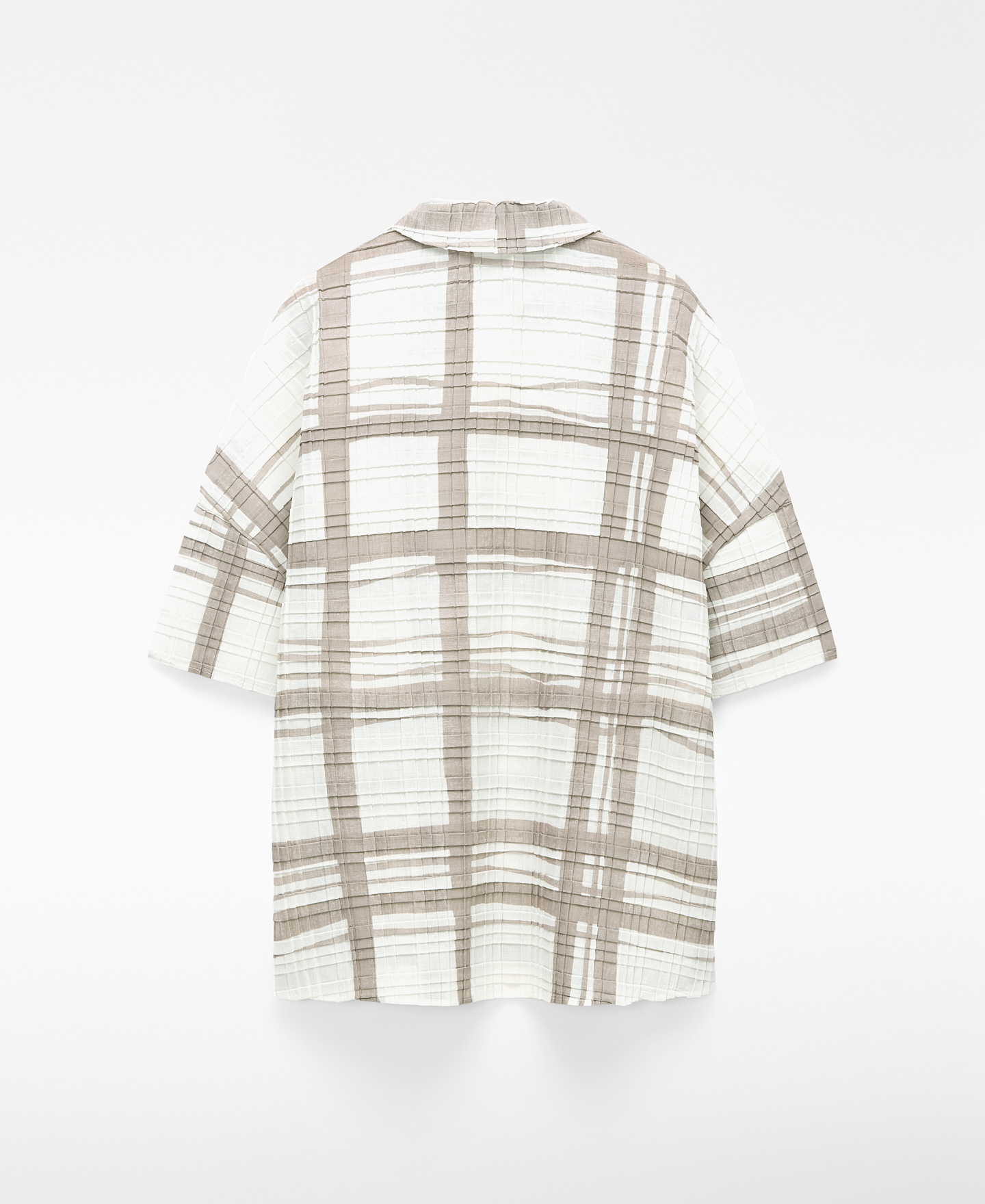 Checkered crinkle shirt image number 5