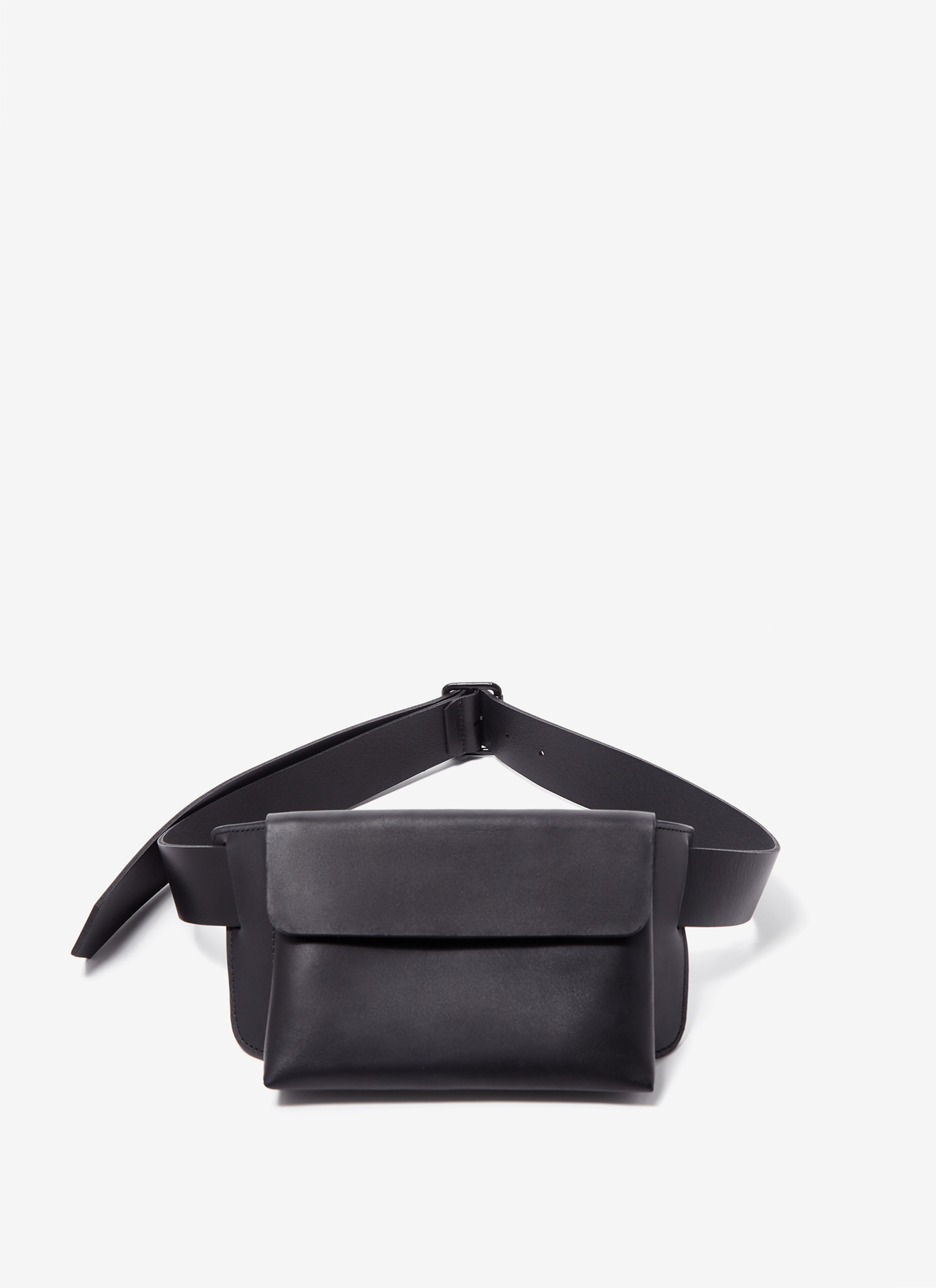 Removable bovine leather waist bag image number 0