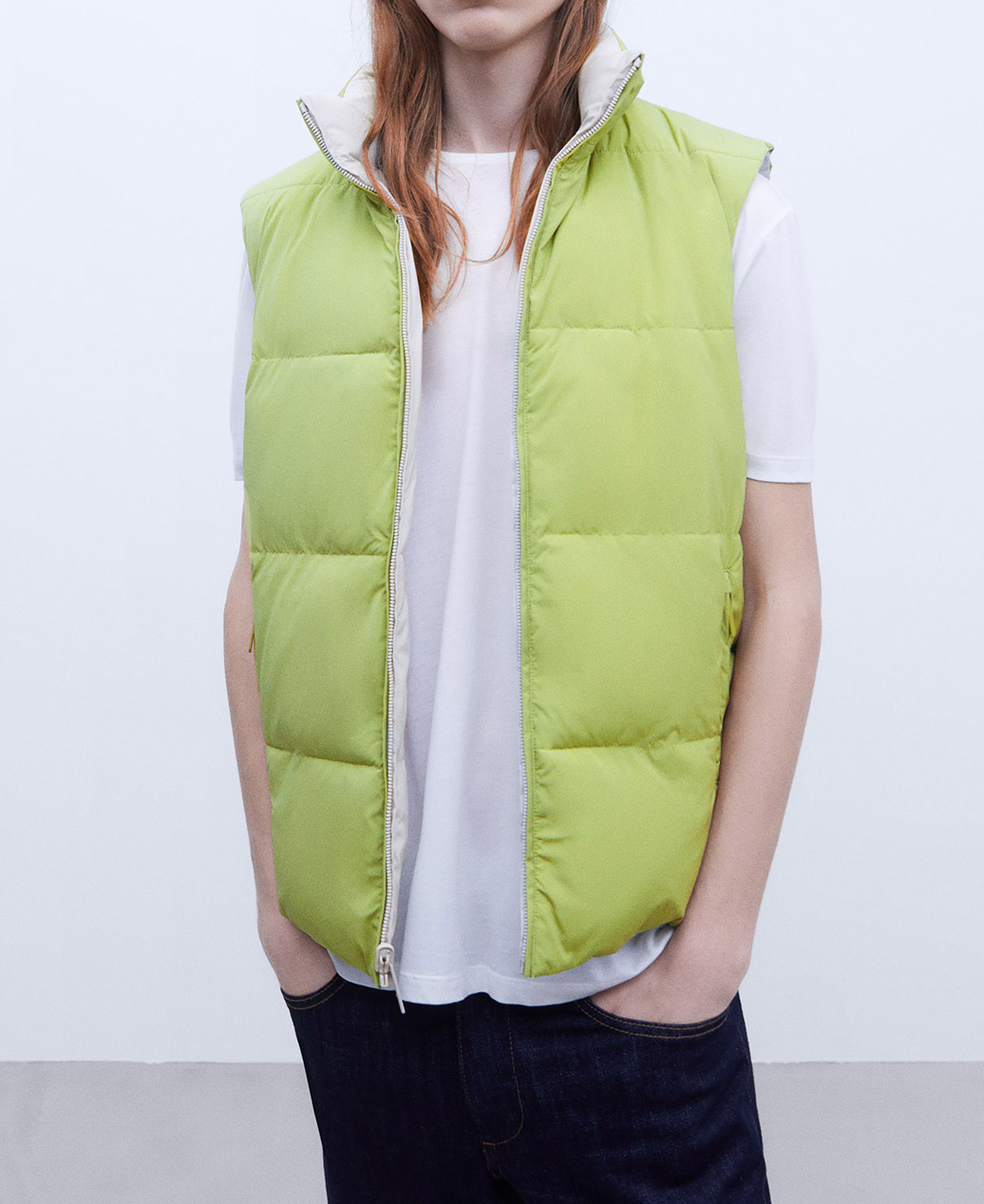 Reversible padded nylon waistcoat image number 4