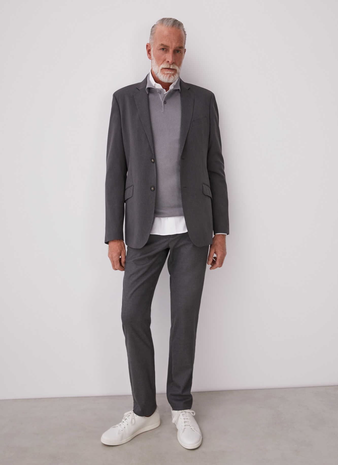 Elastic slim fit dress trousers image number 5