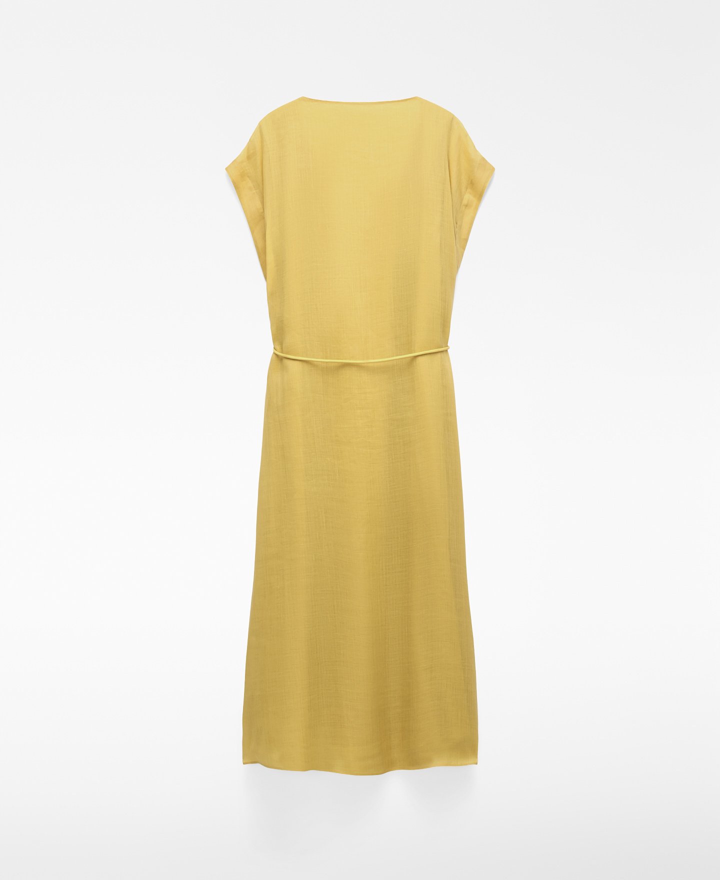 Ramie V-neckline dress image number 0