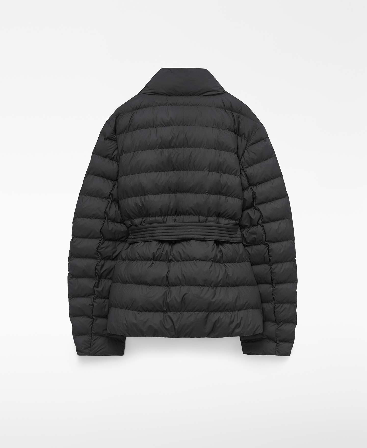 Padded cross-front jacket with belt image number 5
