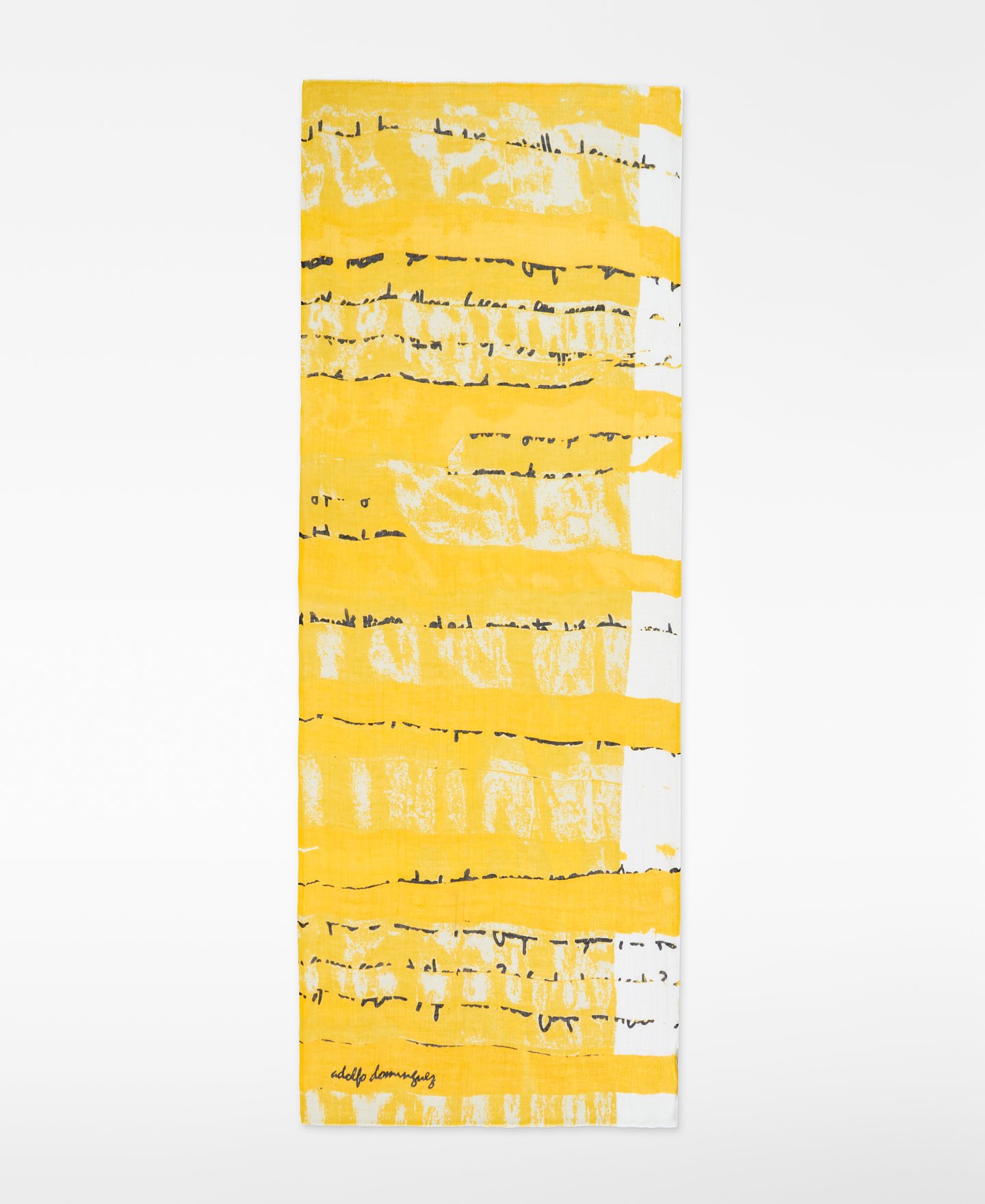 Linen and modal letter-print scarf image number 0