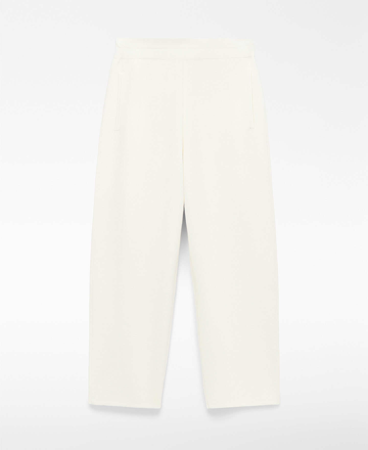 Knit barrel fit trousers image number 4