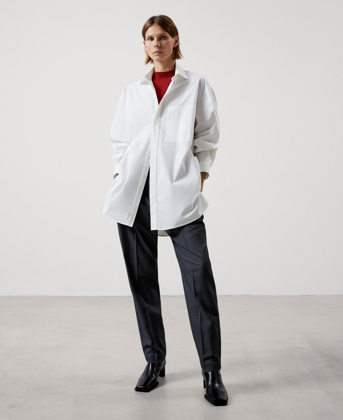 Nylon and merino wool sweater image number 1