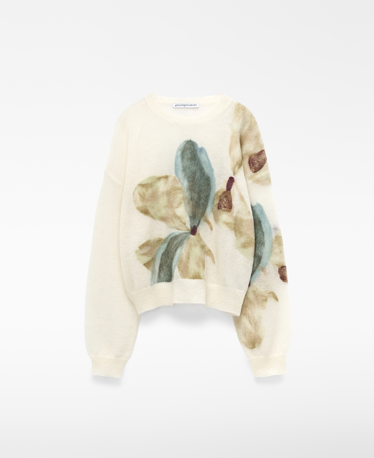 Mohair blend felted-effect sweater image number 4