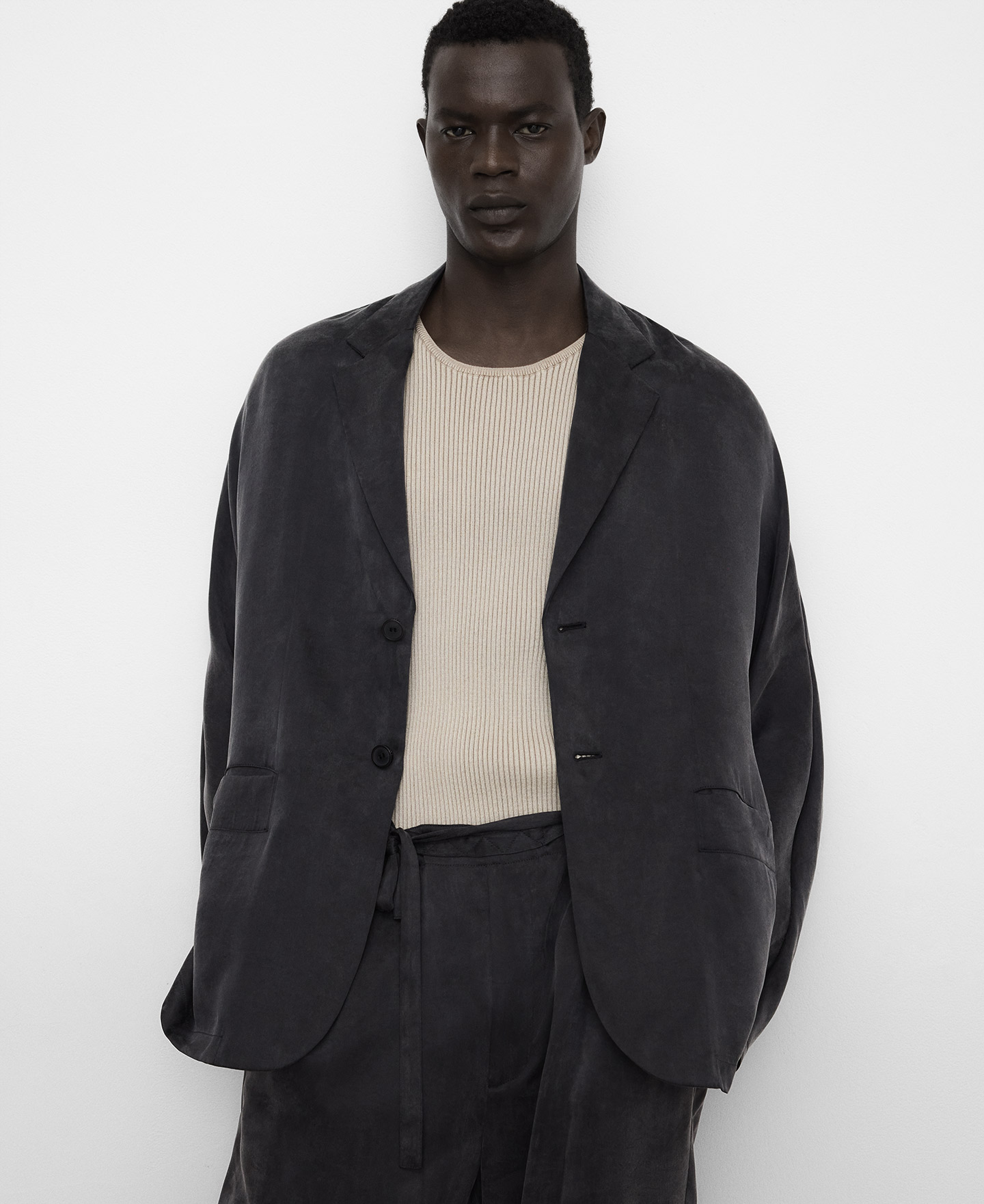 Blazer relaxed fit desestructurada image number 0