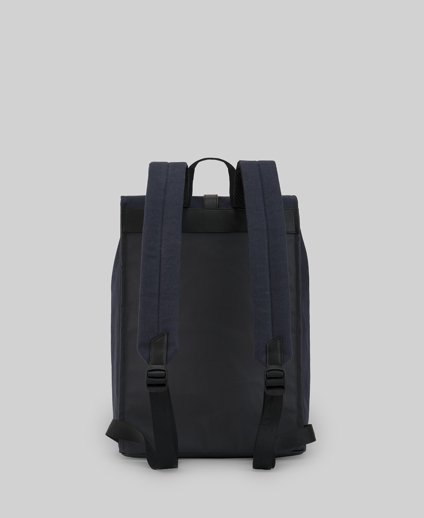 Rectangular navy blue backpack man image number 1
