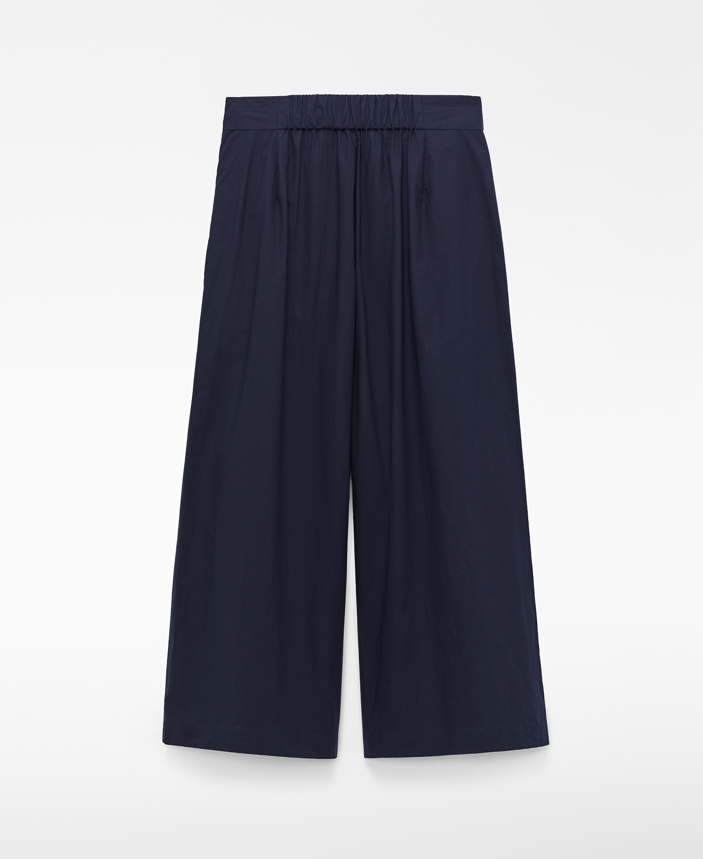 Poplin wrap-front culotte trousers image number 5