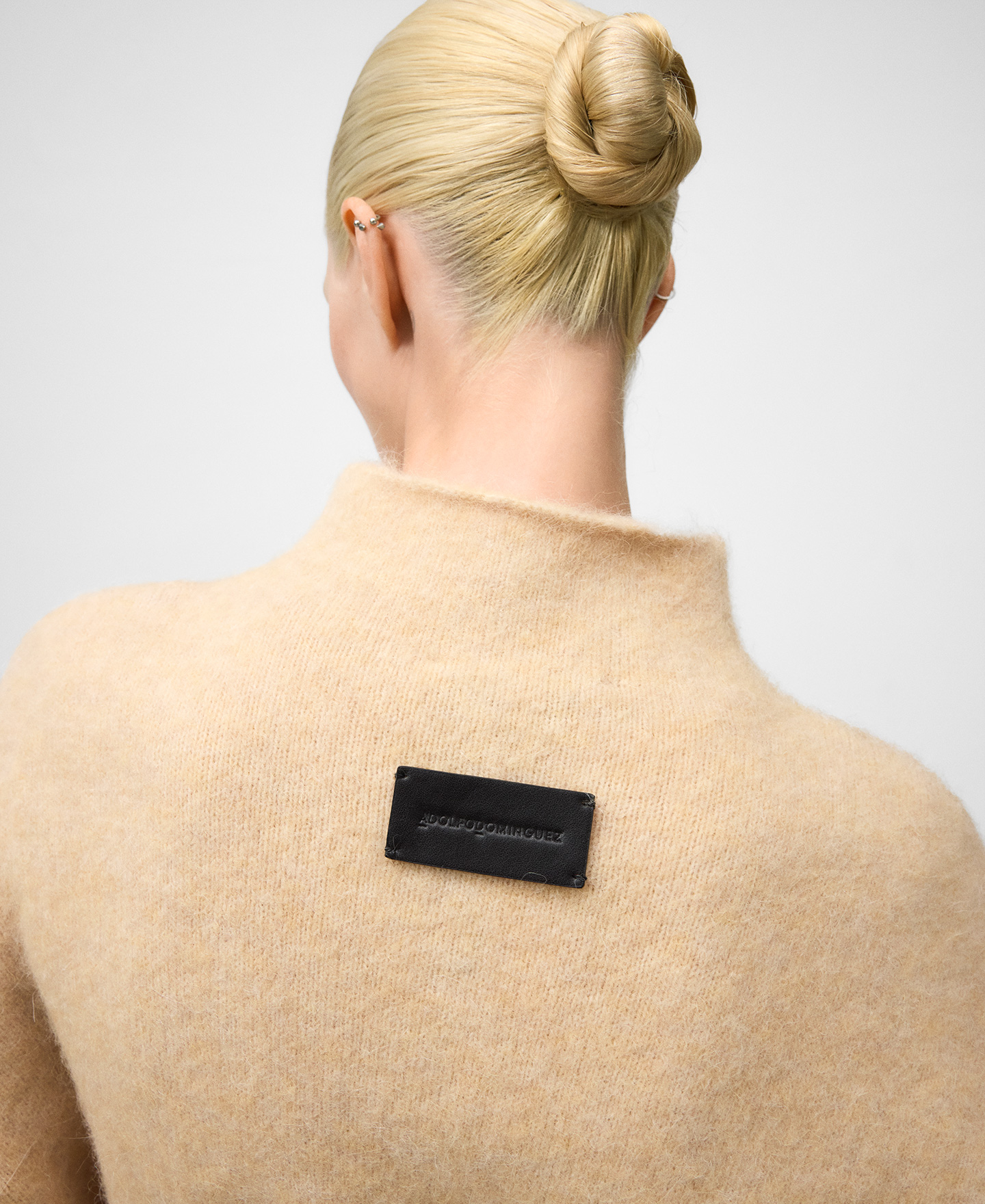 Funnel neck knit cardigan woman image number 3