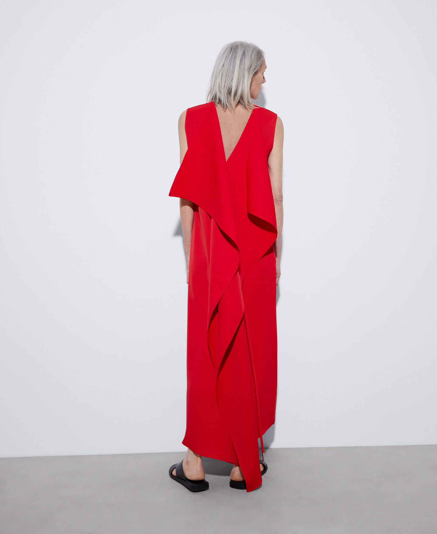Cocktail dress with draped back image number 2