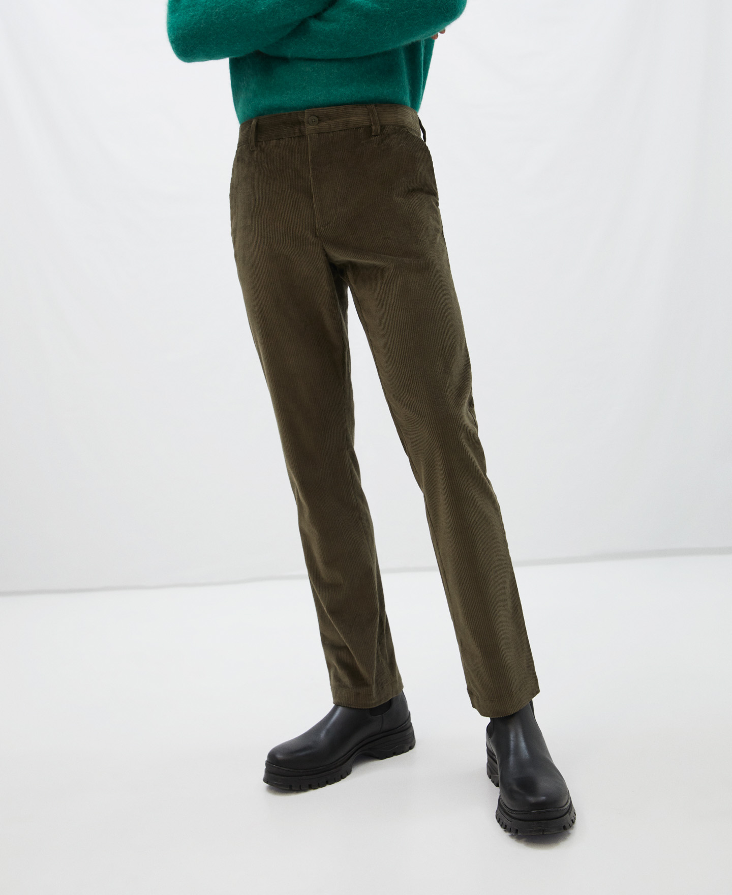 Corduroy chino trousers image number 0