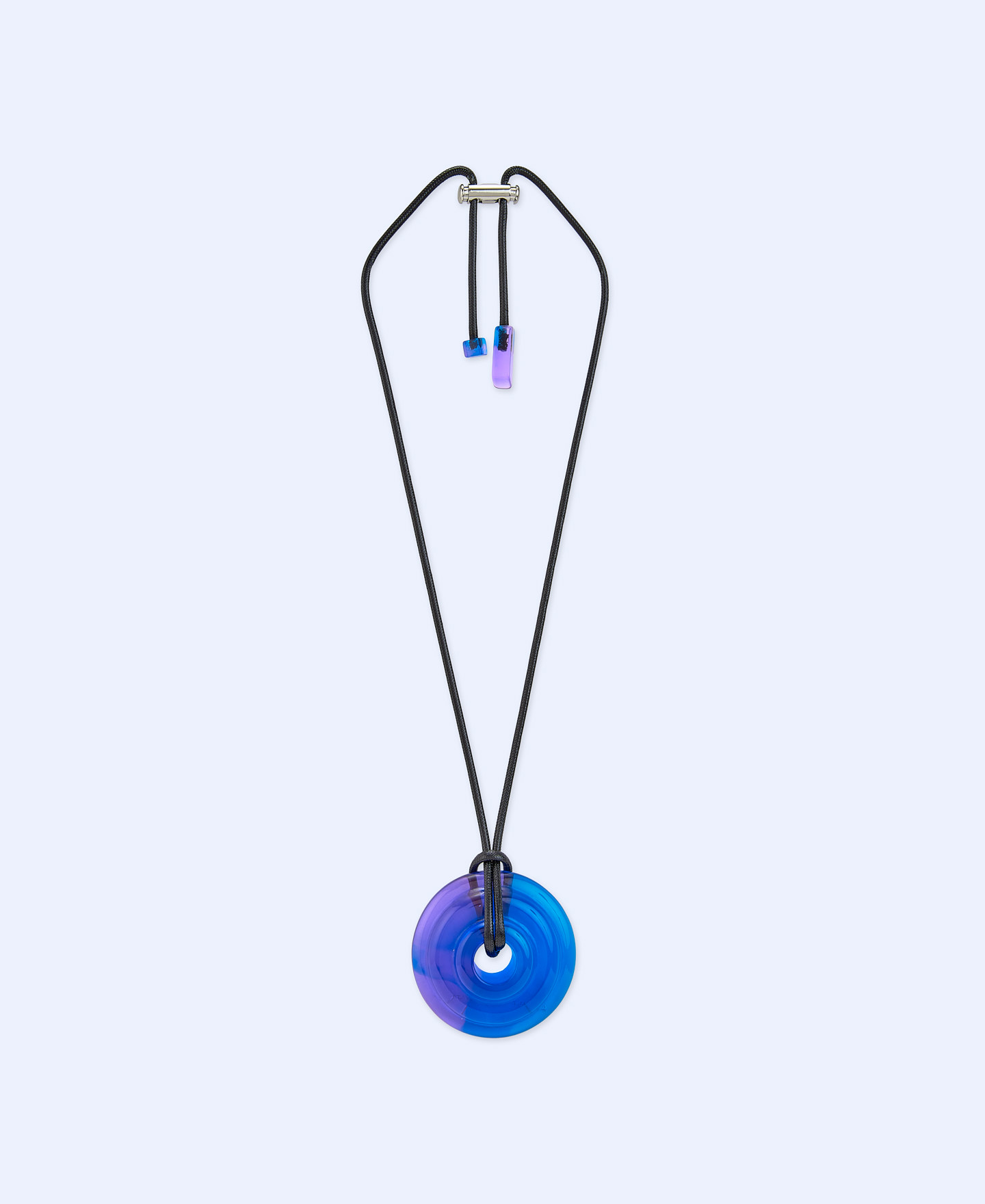 Translucent resin circular pendant image number 0