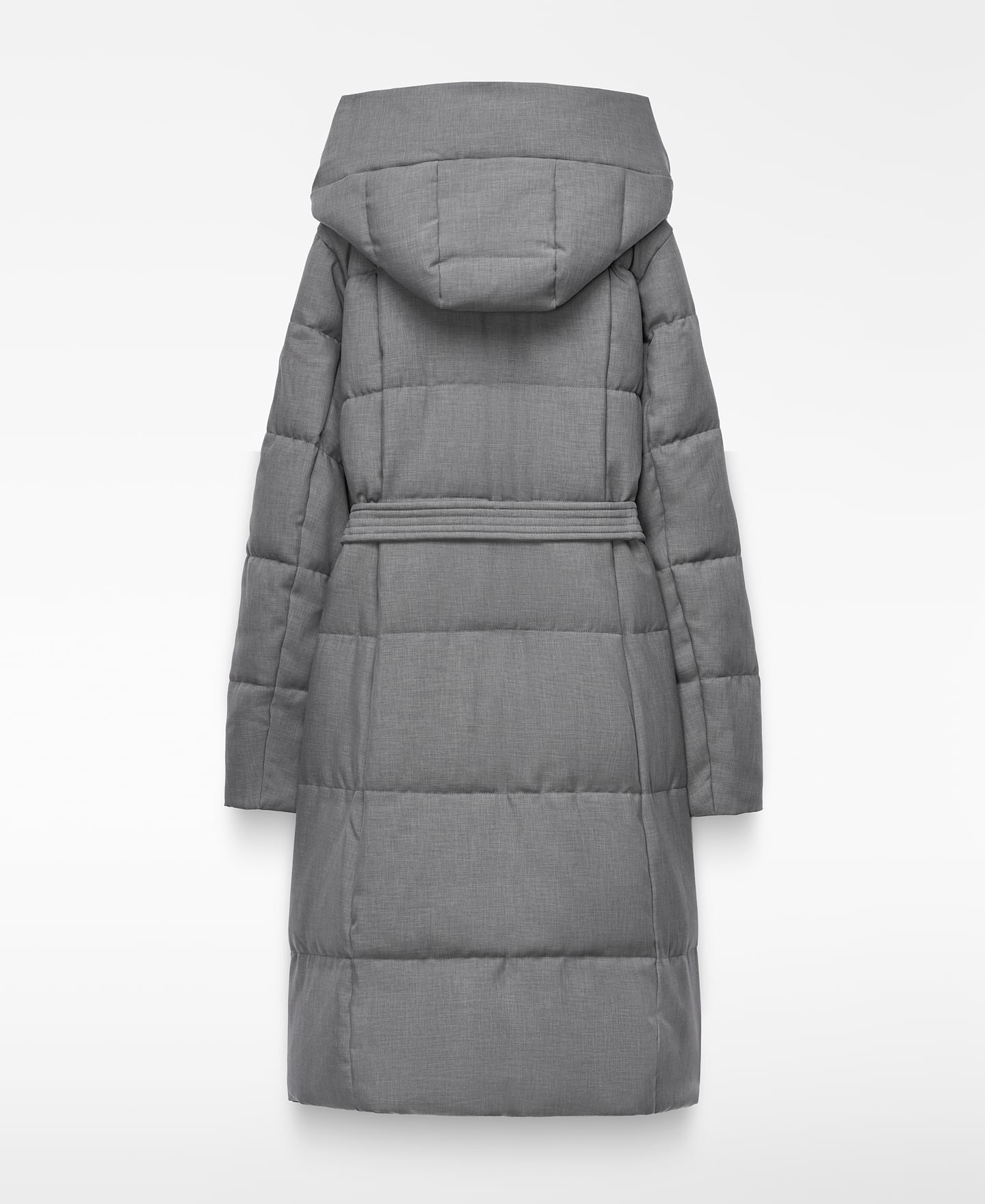 Manteau long matelass&eacute; &agrave; large capuche image number 1