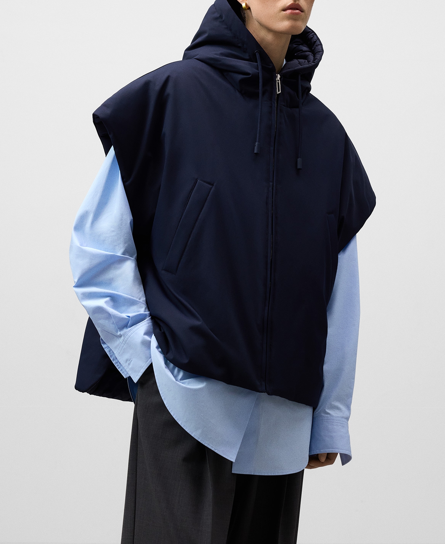 Padded vest with hood image number 0
