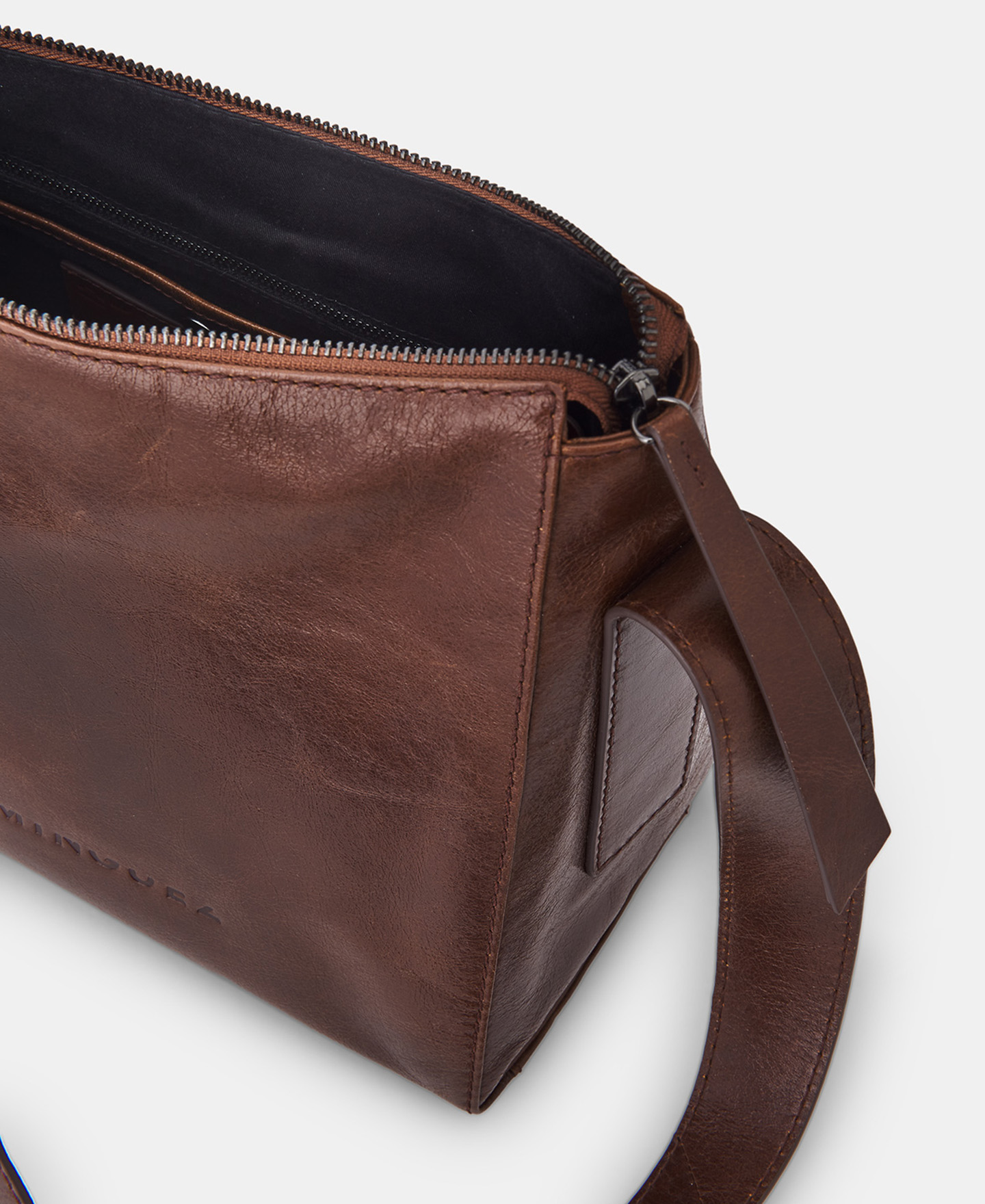 Glossy crackled leather hobo bag image number 2