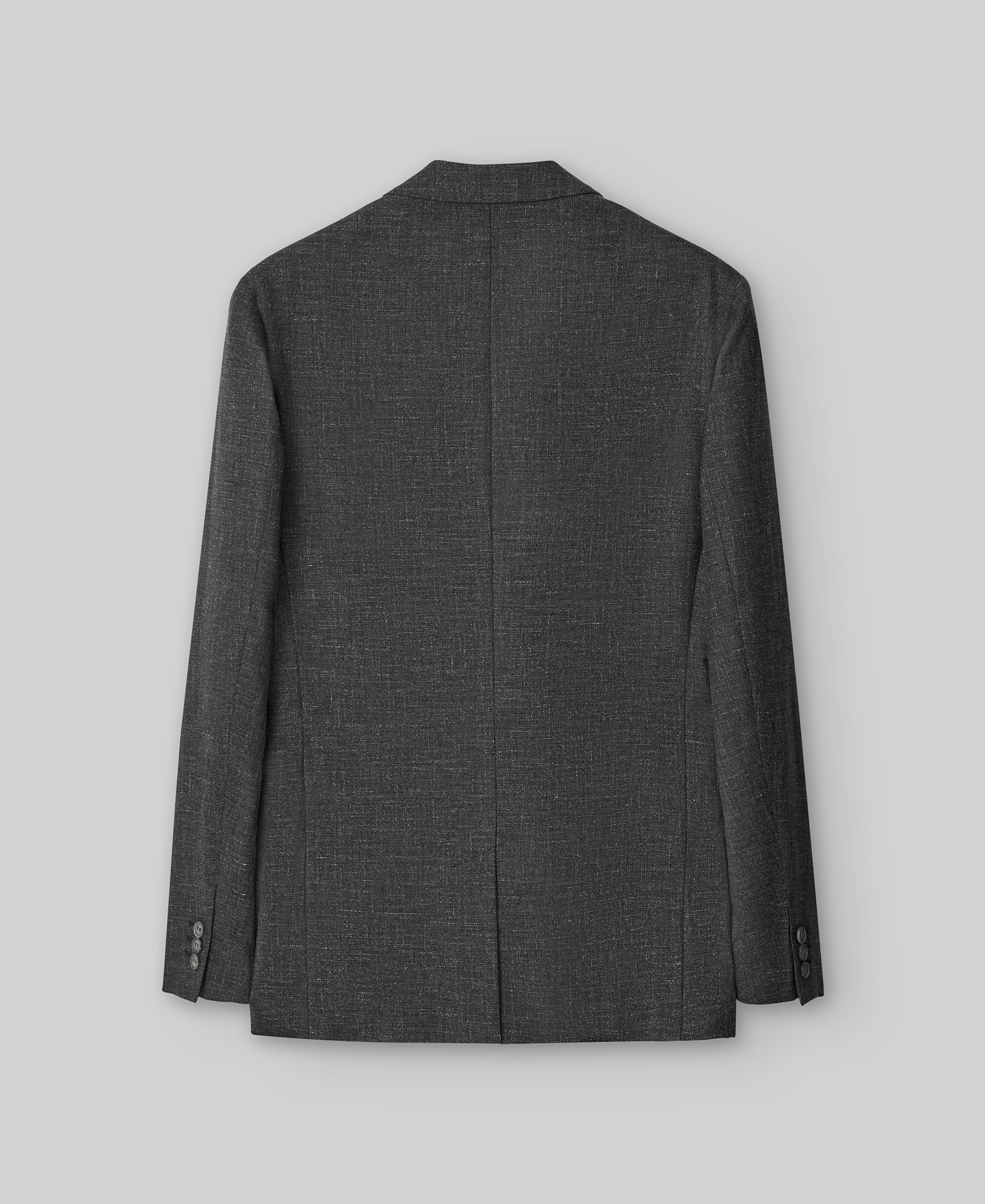 Regular fit melange gray blazer man image number 5