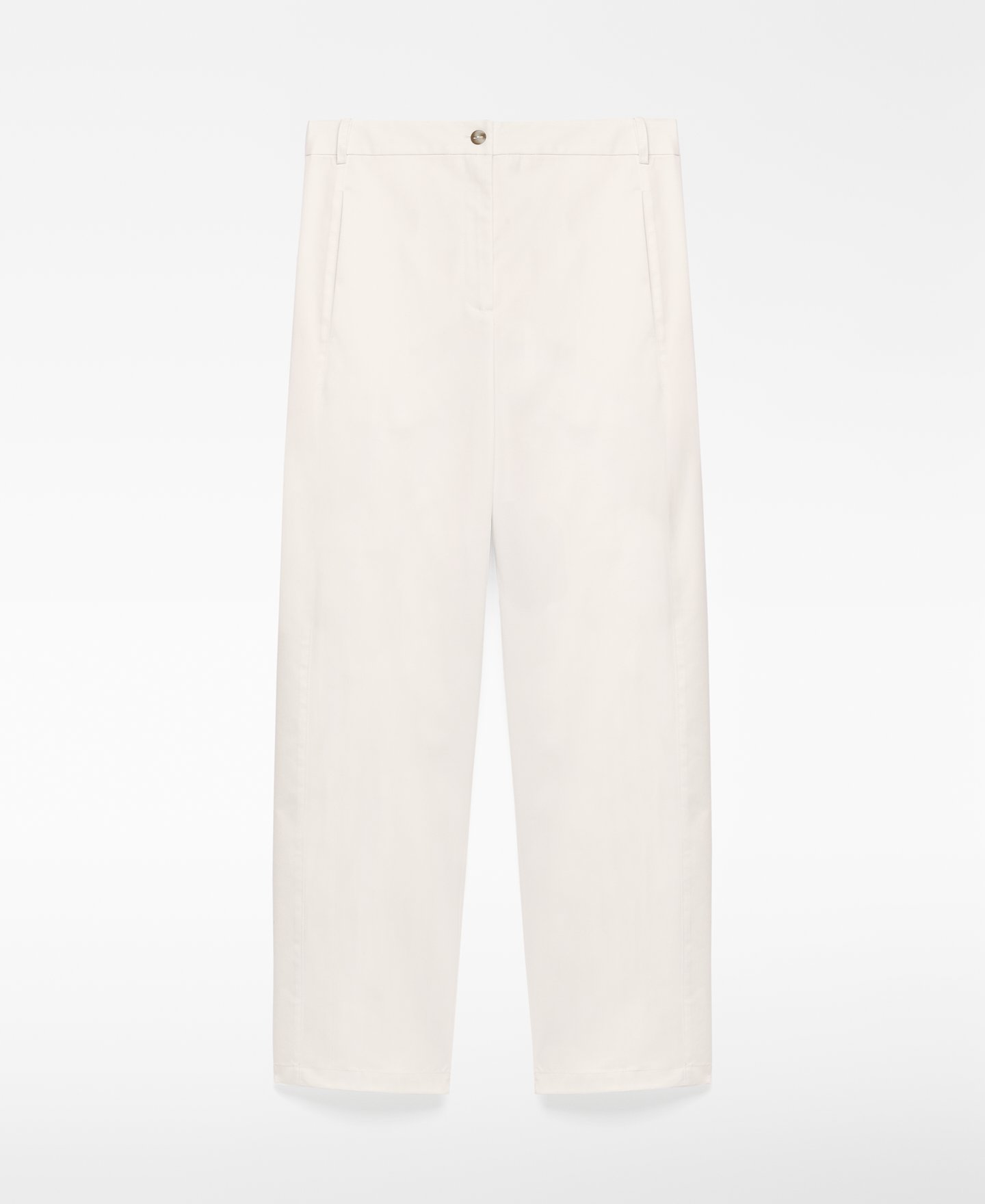 Ecru barrel fit trousers woman image number 4