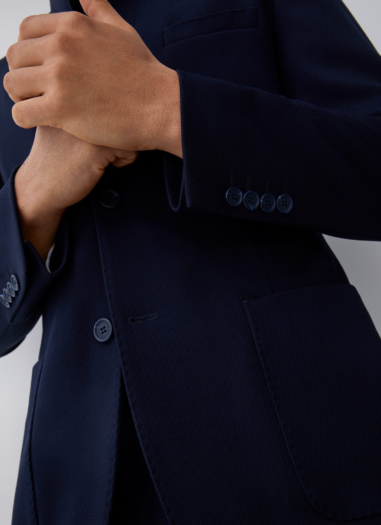 Textured twill blazer jacket image number 3