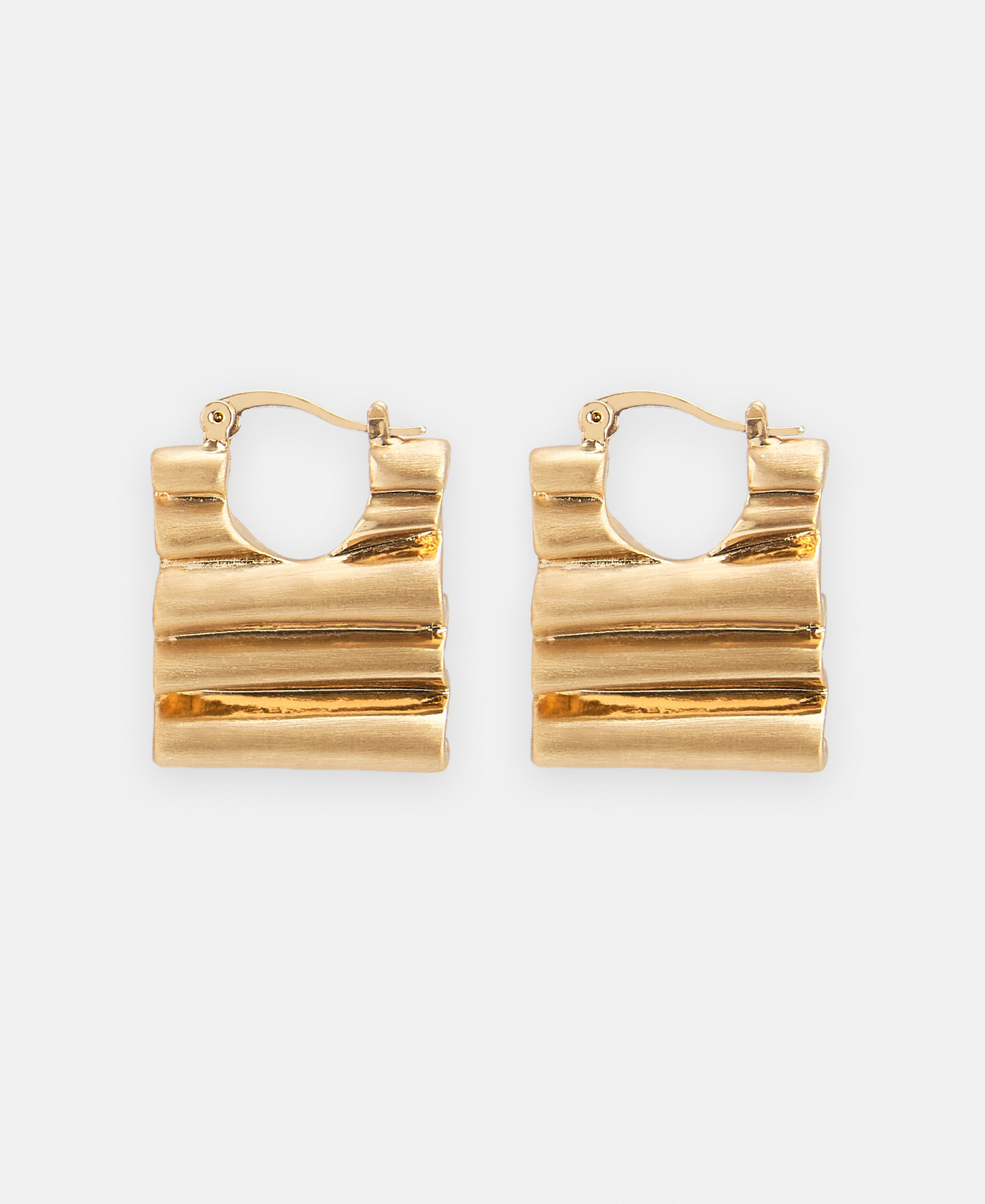 Zinc pleated earrings image number 0